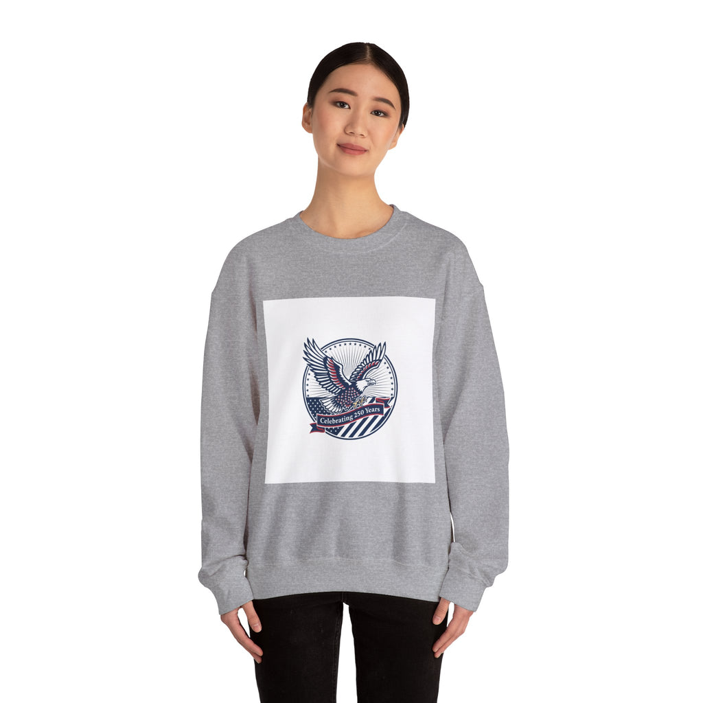 Semiquincentennial Eagle Emblem Crewneck Sweatshirt | 250th Anniversary USA 1776‑2026