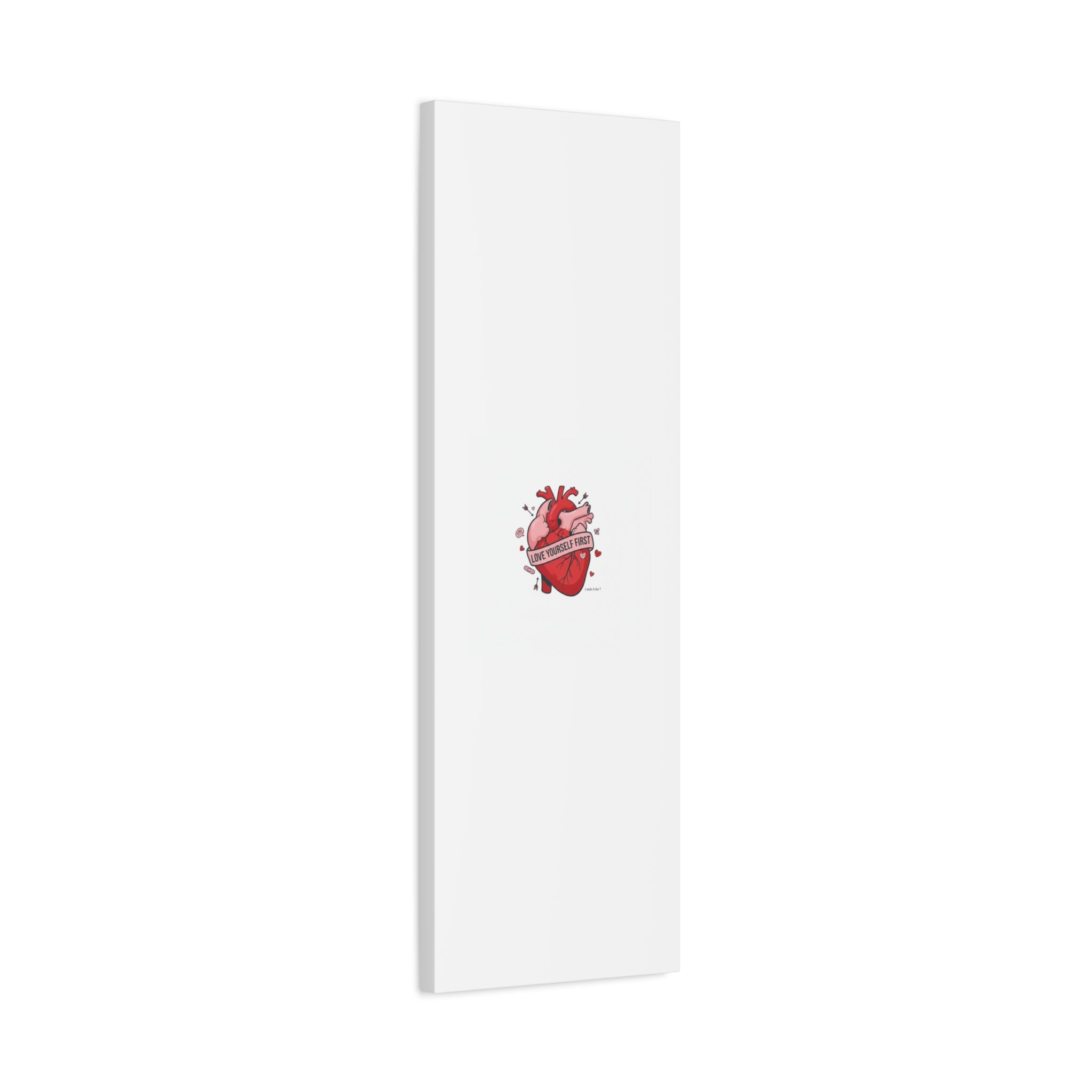 Love Yourself First Canvas, Hearts-with-a-Twist, Anti-Valentine Art