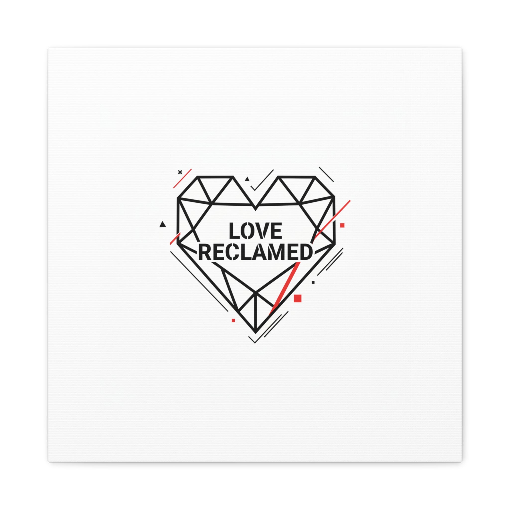 Love Reclaimed Canvas | modern heart design, minimalist love icon