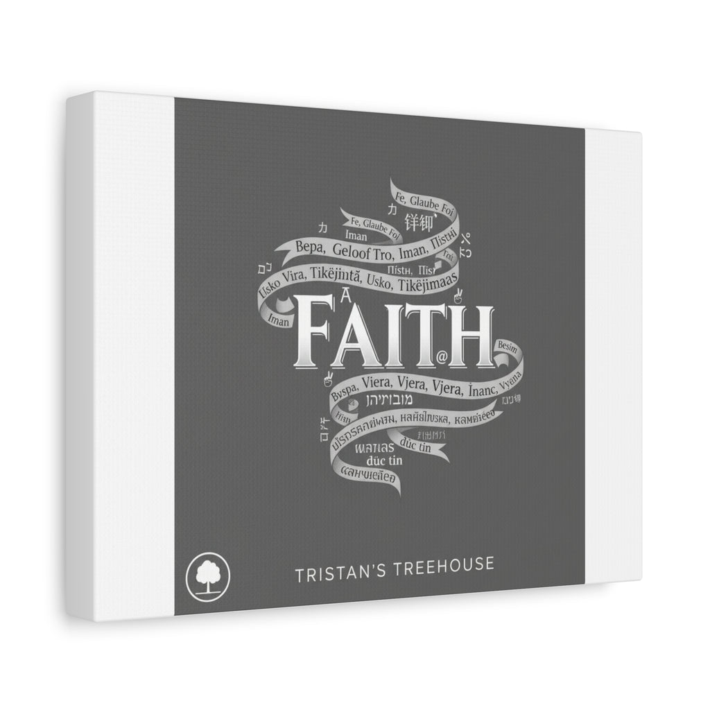 handwritten faith ribbon Canvas | sketch aesthetic, doodle design