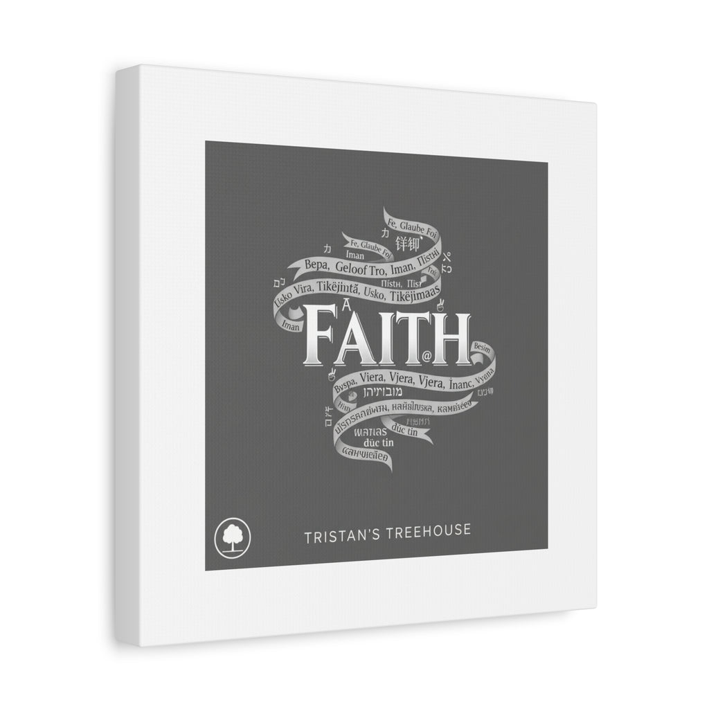 handwritten faith ribbon Canvas | sketch aesthetic, doodle design