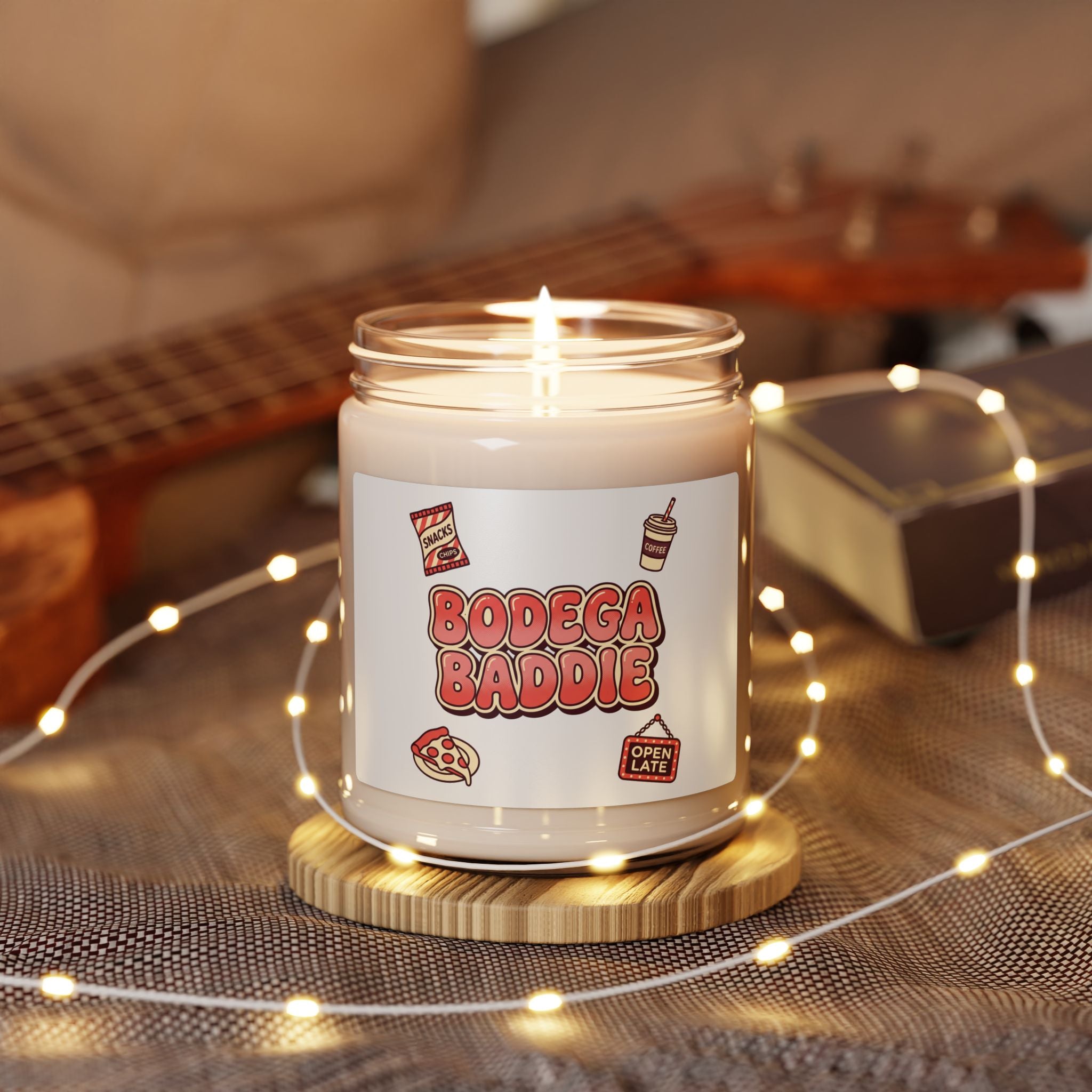 Bodega Baddie Soy Candle, NYC deli sign, Y2K cherries | Corner Store Cool