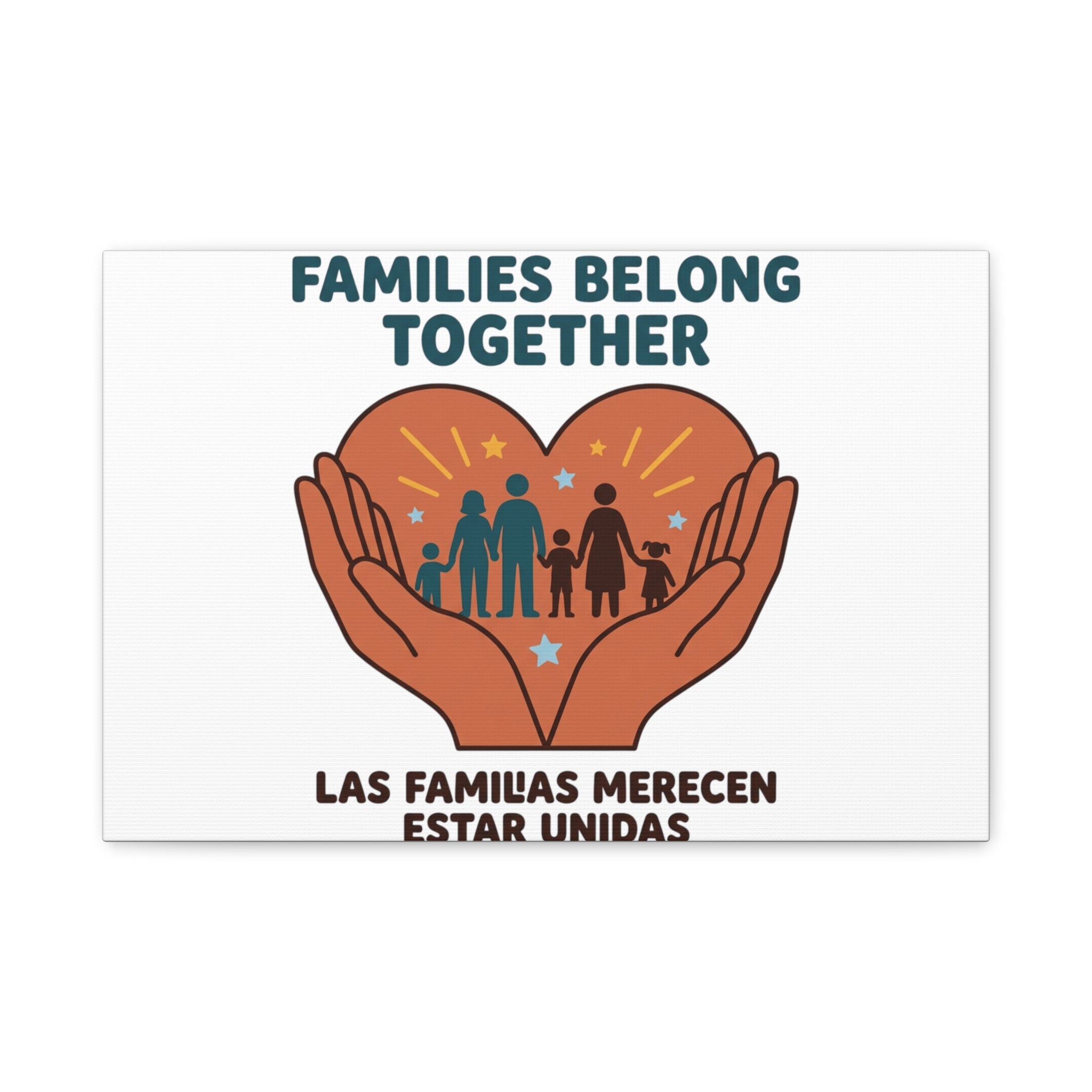 Families Belong Together Canvas | Family Unity, Bilingual Solidarity