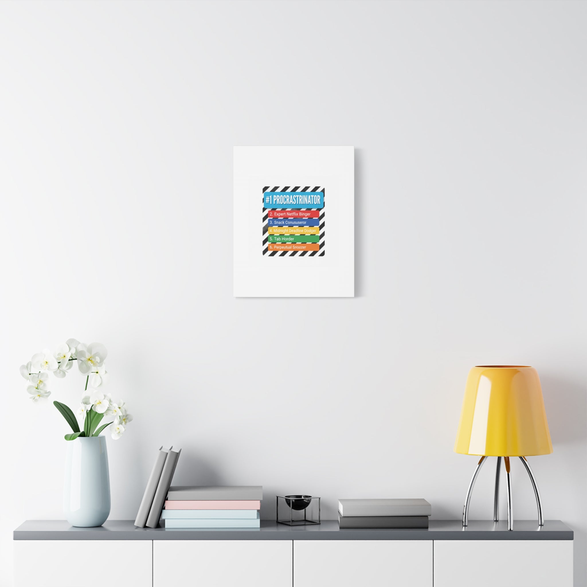 #1 Procrastinator Canvas, Rank-Style List Poster | Top-List Ranking Obsession
