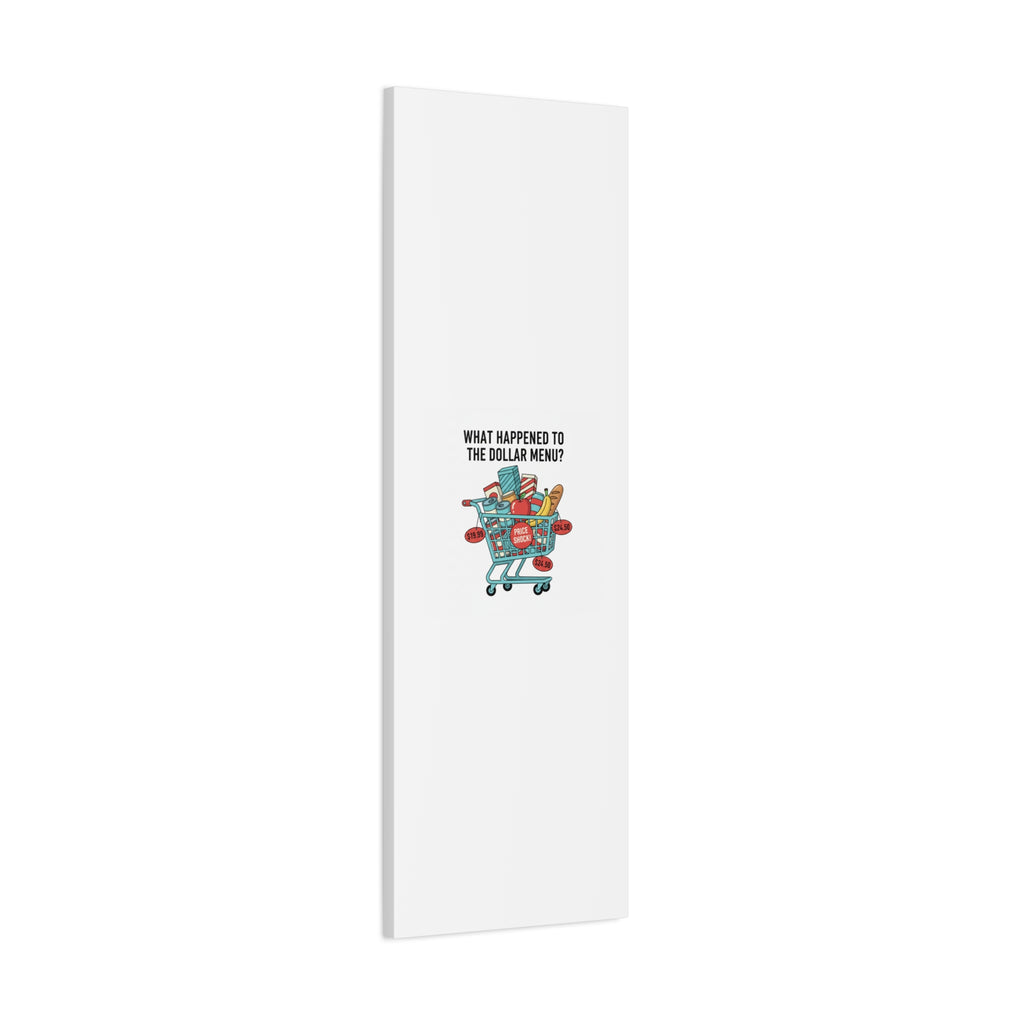 What Happened to the Dollar Menu? Canvas | Grocery Prices Meme, Price Shock Wall Art