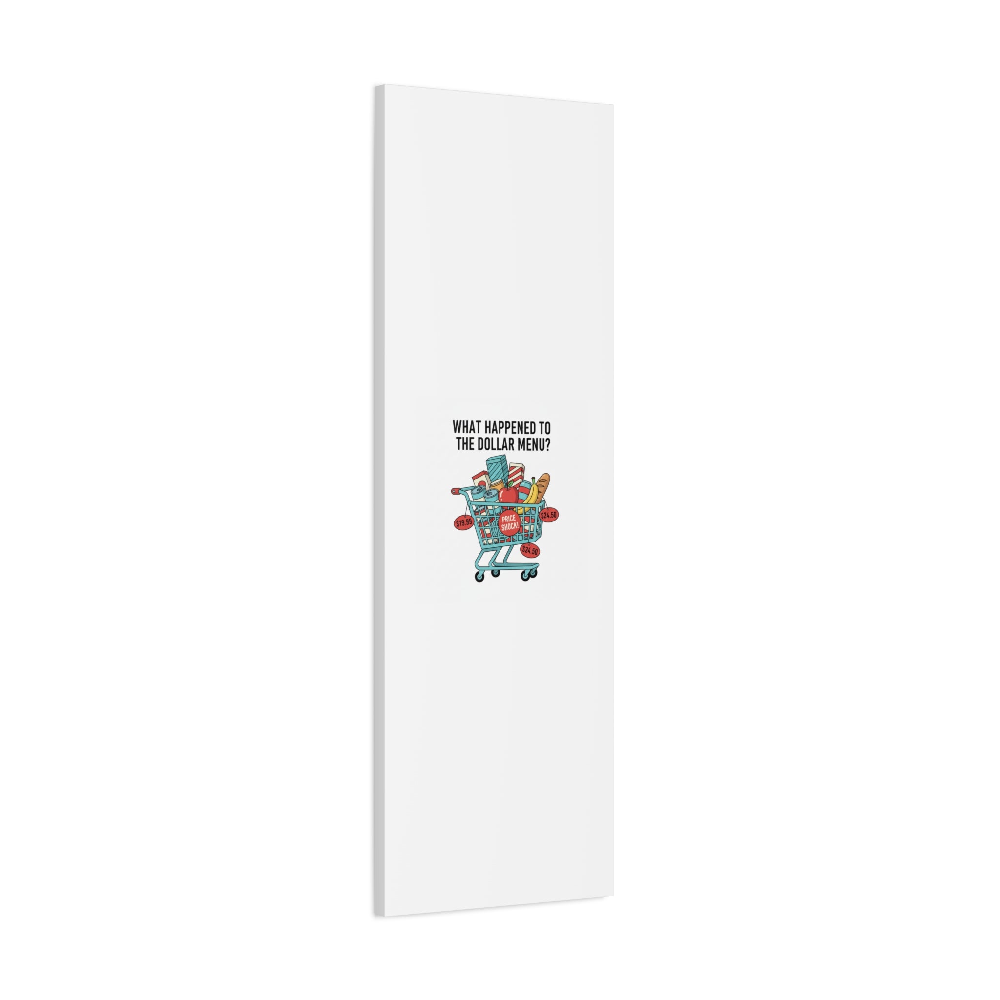 What Happened to the Dollar Menu? Canvas | Grocery Prices Meme, Price Shock Wall Art