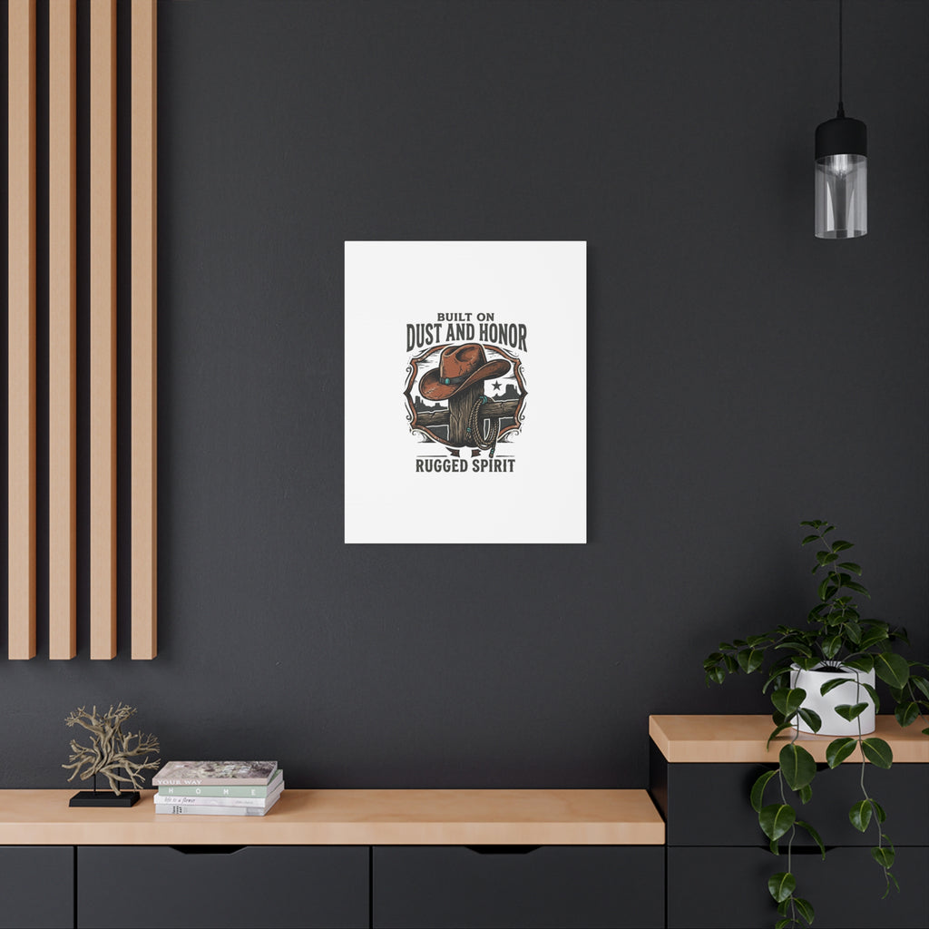 Built on Dust and Honor Canvas | Western cowboy, vintage Americana