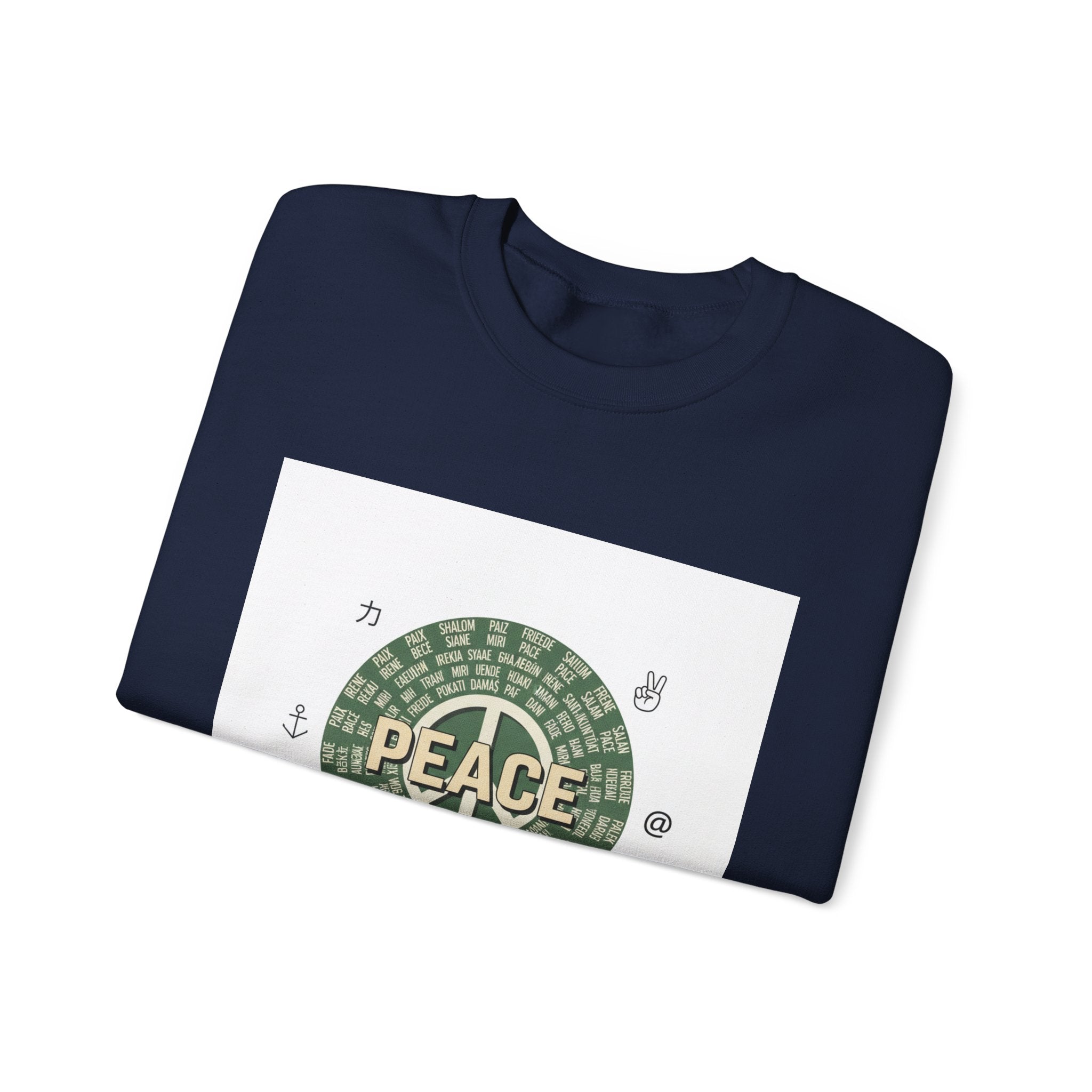 Handwritten Peace Doodle Sweatshirt | sketch aesthetic, hand drawn message