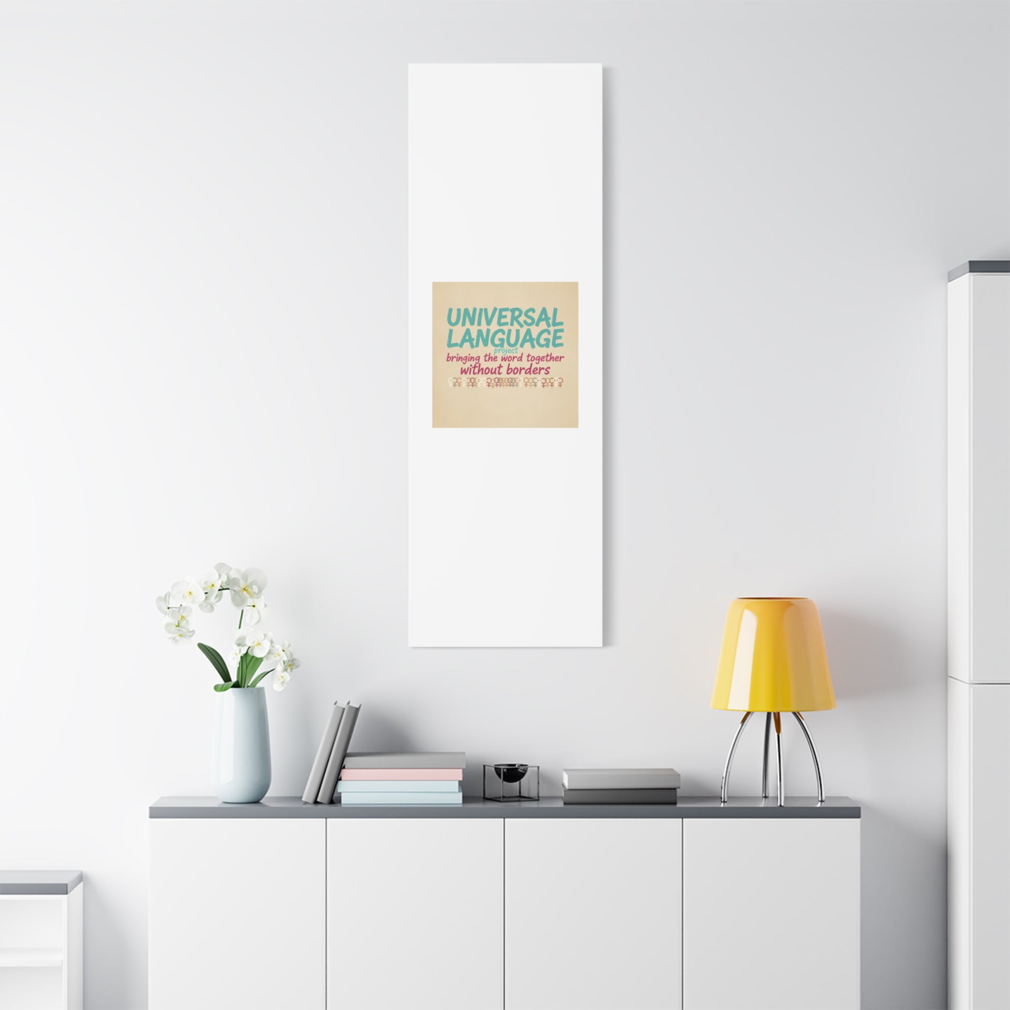 Universal Language Canvas | empowerment slogan, equality wall art