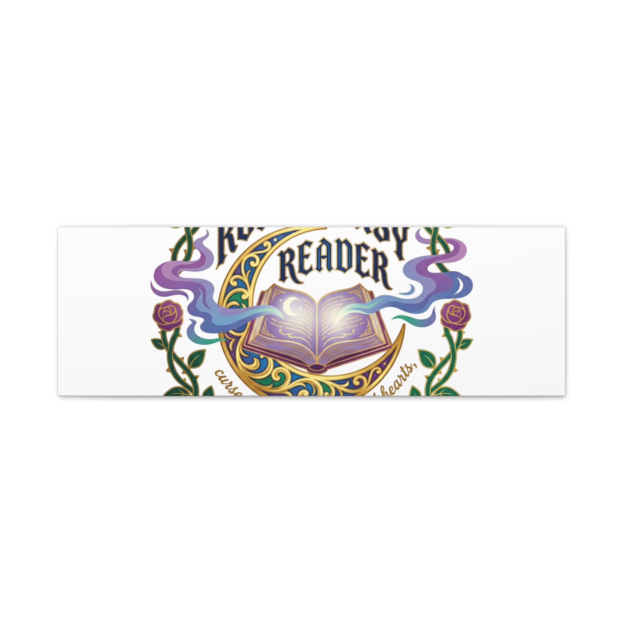 Romantasy Reader Canvas Print | enchanted bookish celestial gothic