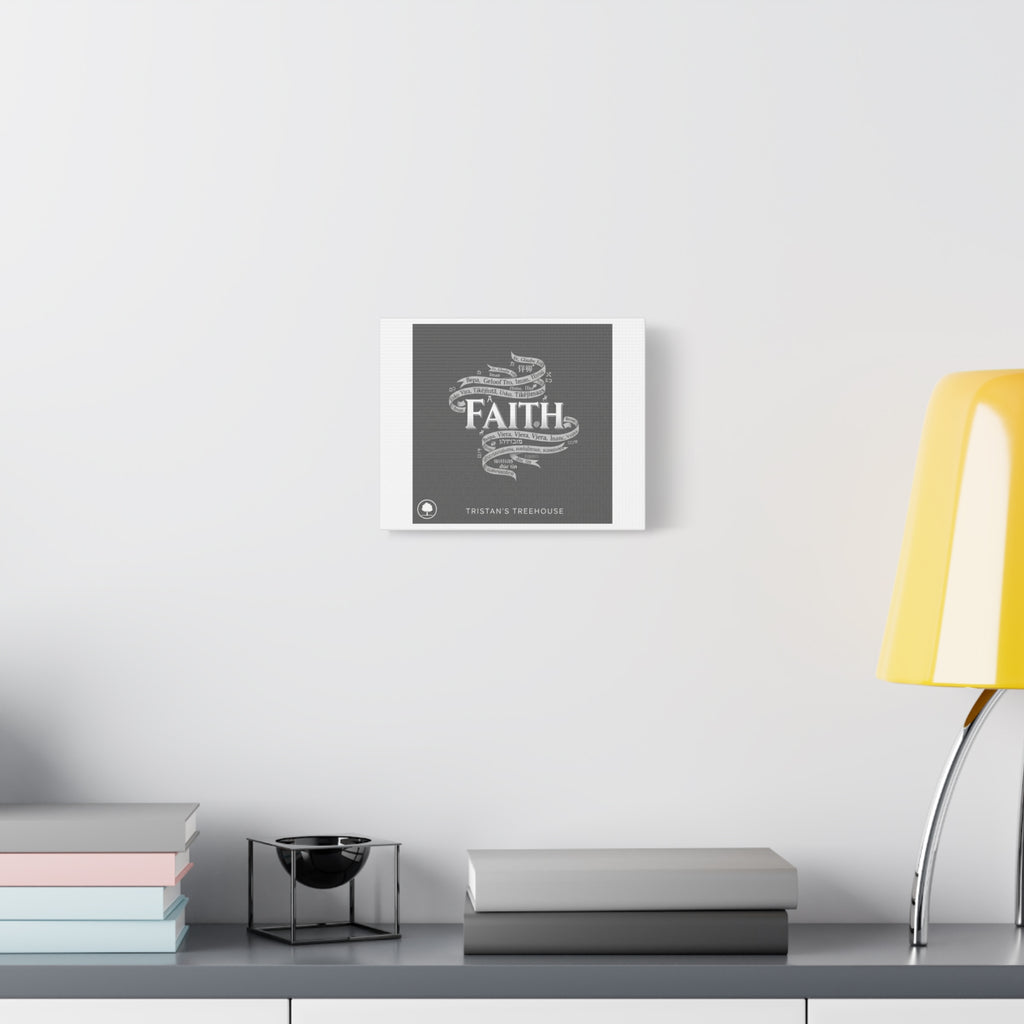 handwritten faith ribbon Canvas | sketch aesthetic, doodle design
