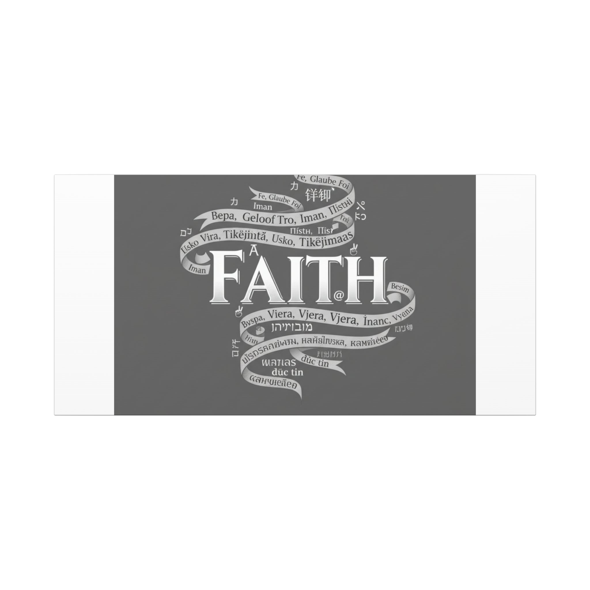 handwritten faith ribbon Canvas | sketch aesthetic, doodle design