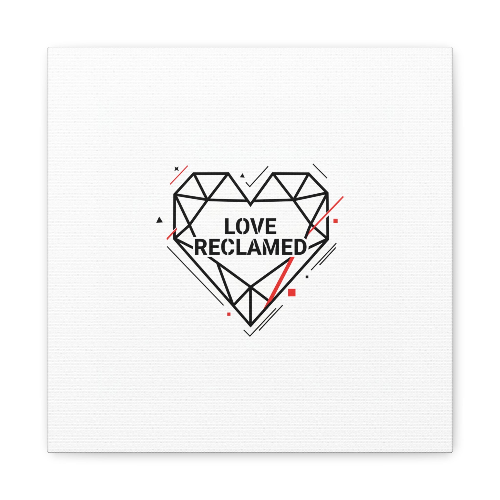 Love Reclaimed Canvas | modern heart design, minimalist love icon