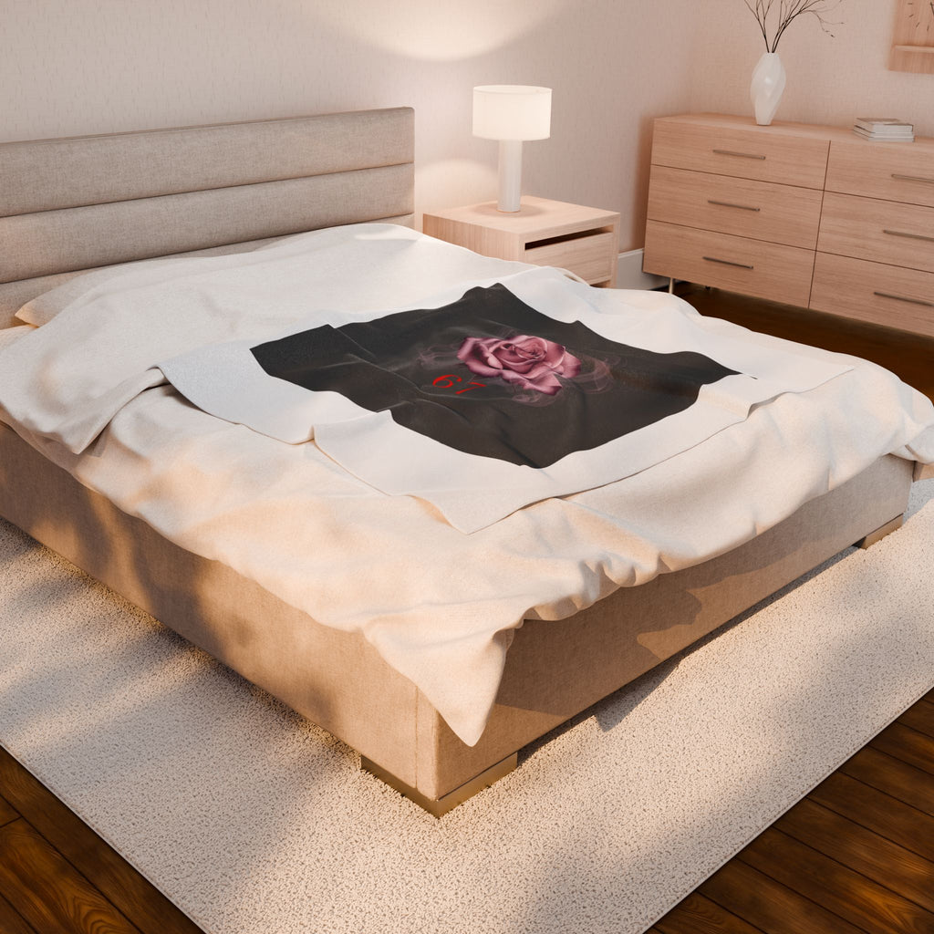 Moon Rose Valentine's Blanket | Viral Gothic Rose Velveteen | Dark Romance Valentine's Gift