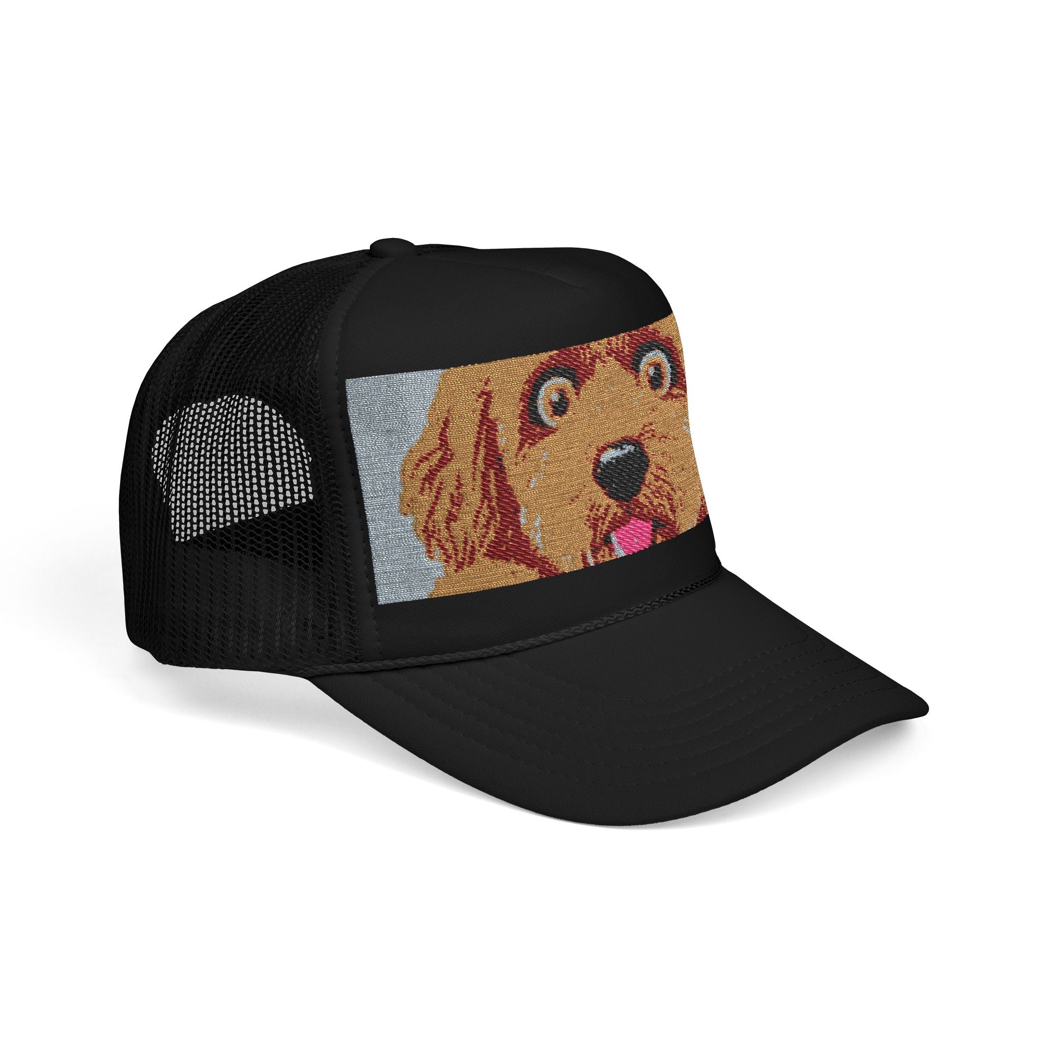 Meme Dog Embroidered Trucker Hat — 'Embrace the Fur'