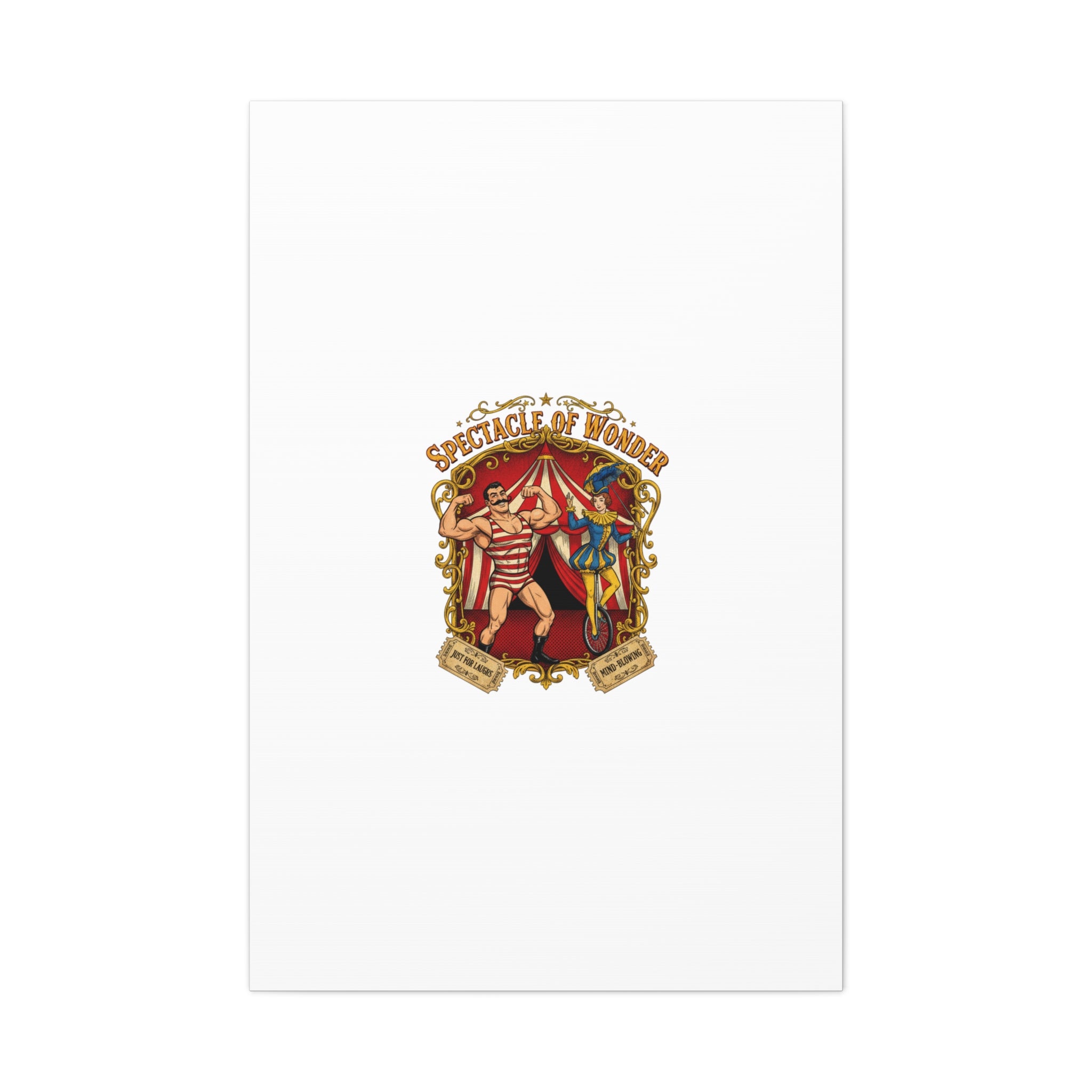 Spectacle of Wonder Circus Art Print, Canvas | Vintage Carnival Design