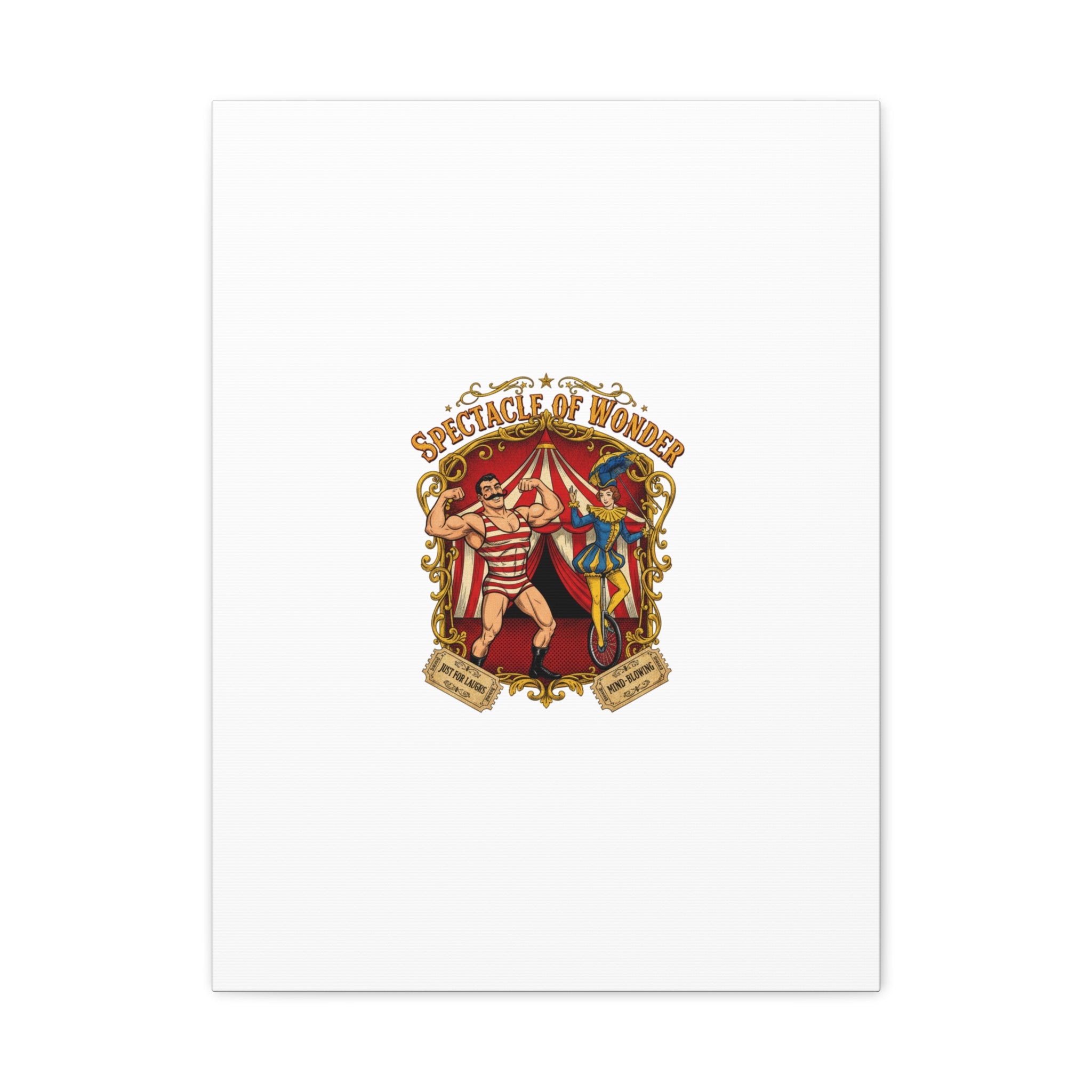 Spectacle of Wonder Circus Art Print, Canvas | Vintage Carnival Design