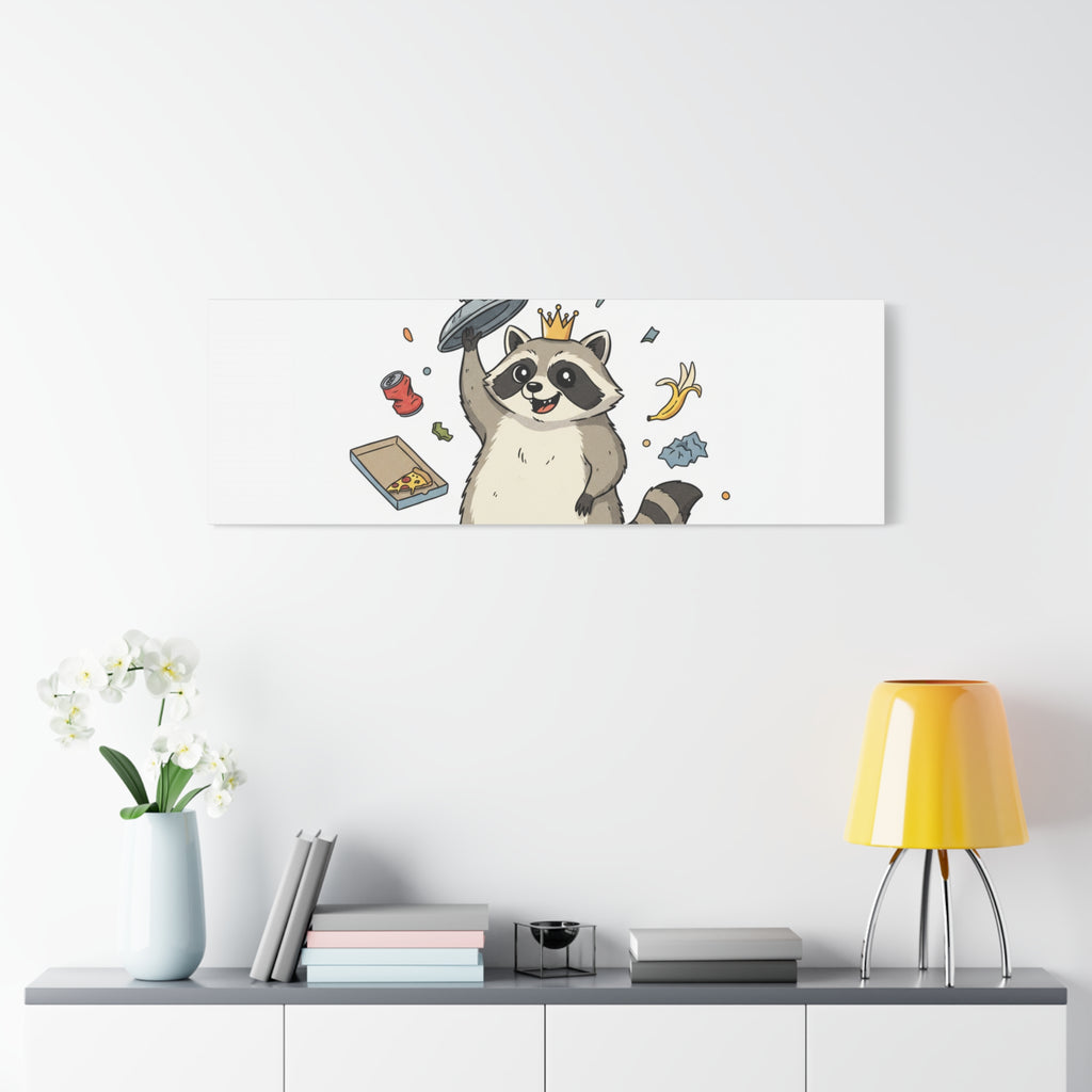 Kings of the Trash Canvas, Raccoon Doodle | Trash Panda, Goofy Critter Art