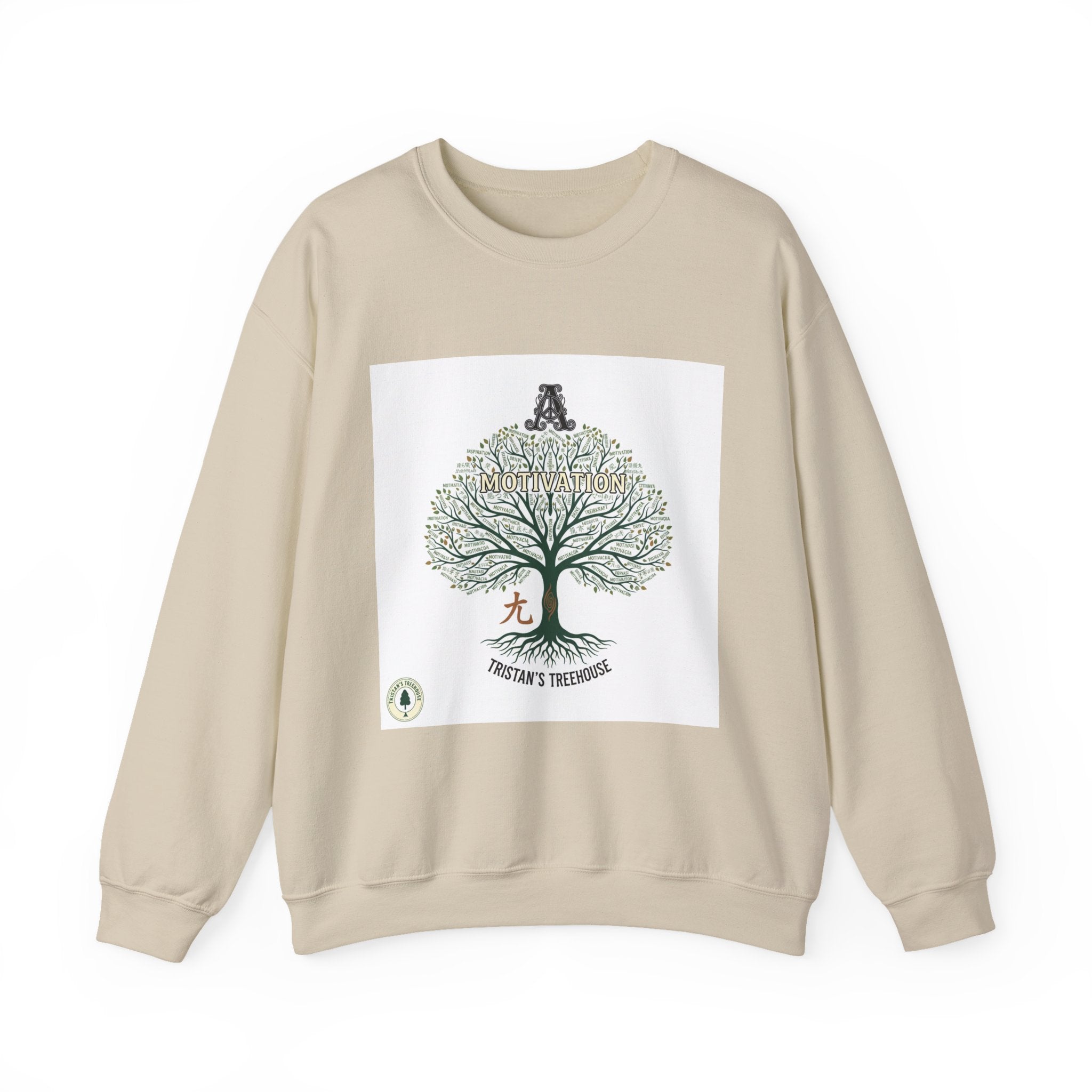 Handwritten Tree Doodle Sweatshirt | sketch aesthetic, handwritten message