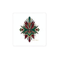 Art Deco Geometric Fan Kiss-Cut Stickers | Metallic Brass Chrome Motif