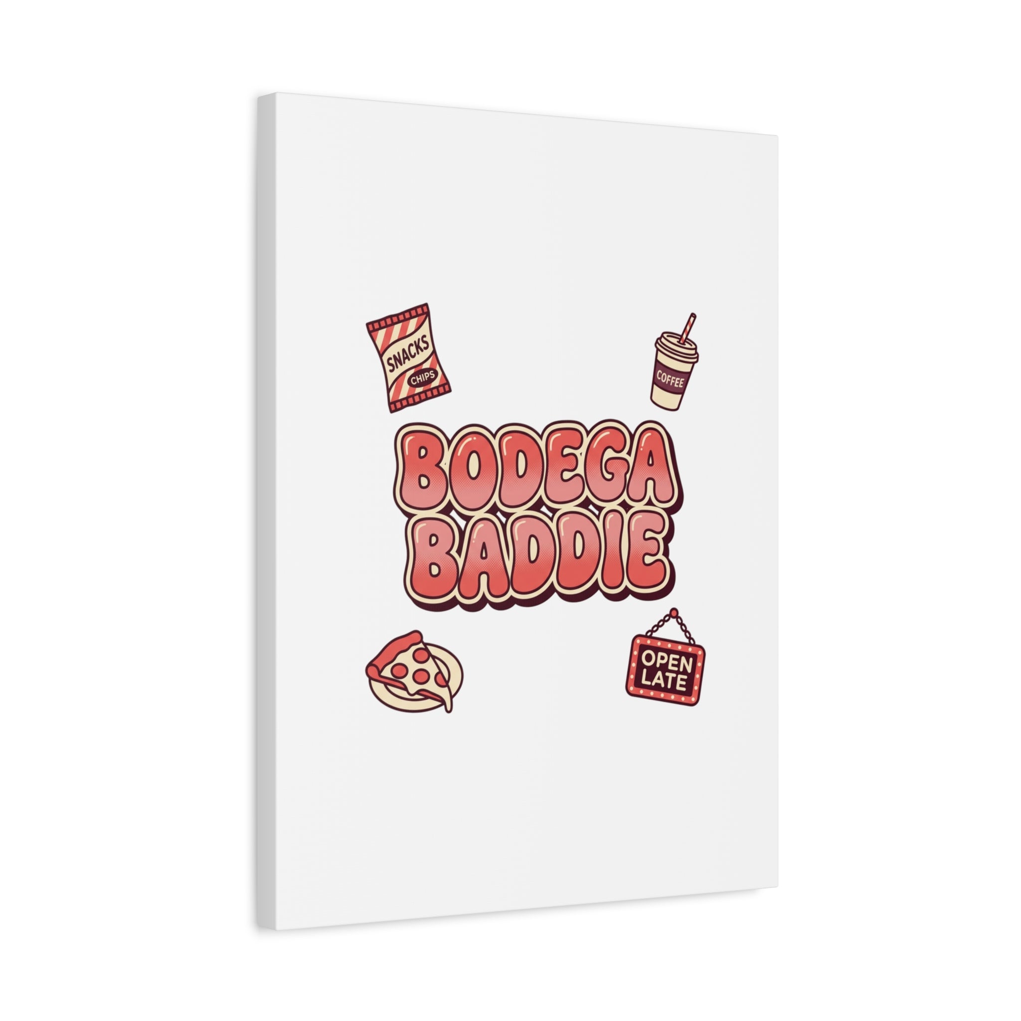 Bodega Baddie Matte Canvas, Stretched | NYC Y2K Corner Store Vibes