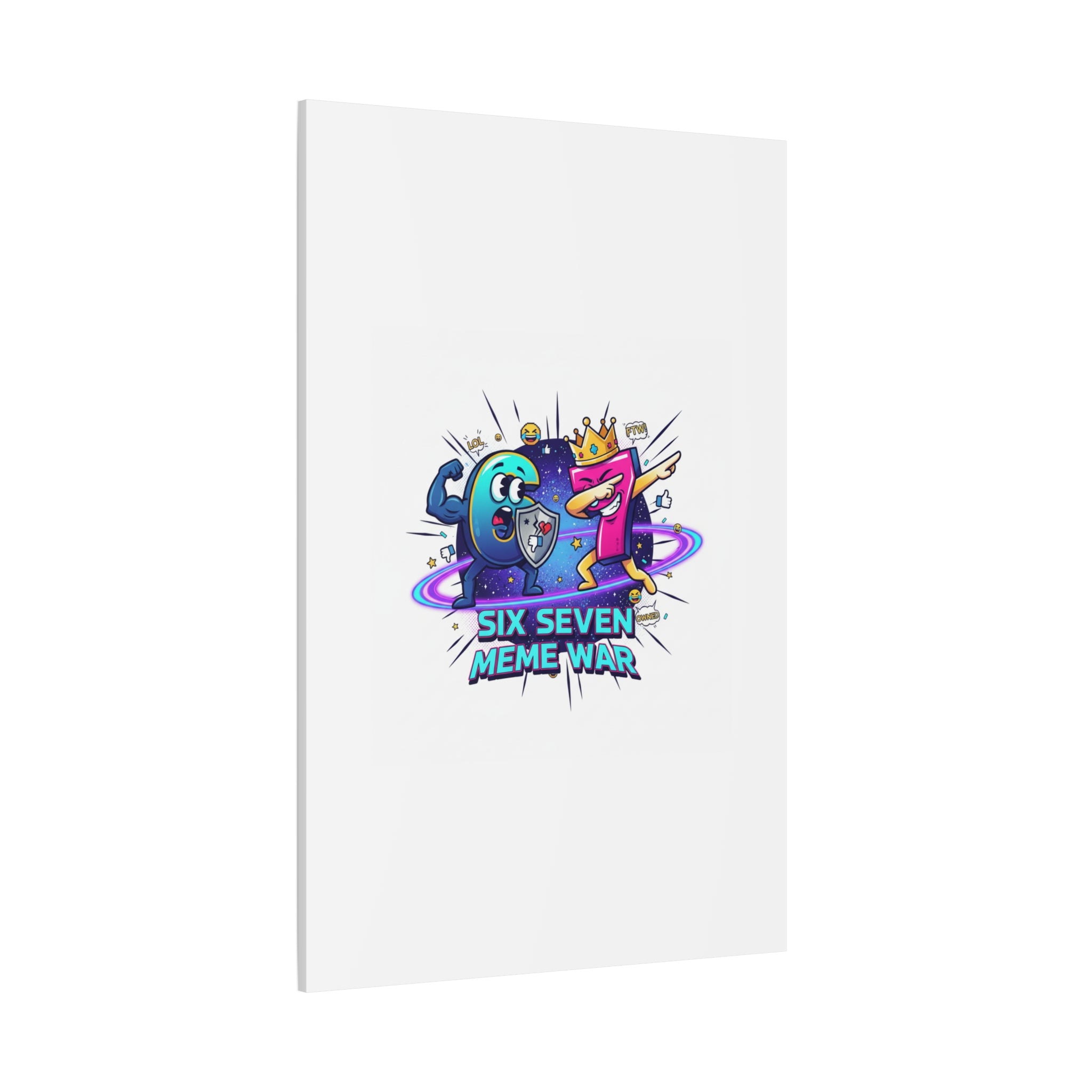 Six Seven Meme War Canvas | Legendary Internet Battle Art, Viral Culture Wall Decor