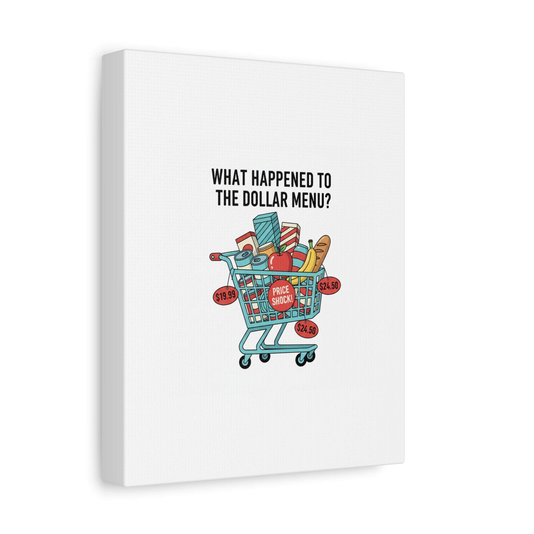 What Happened to the Dollar Menu? Canvas | Grocery Prices Meme, Price Shock Wall Art