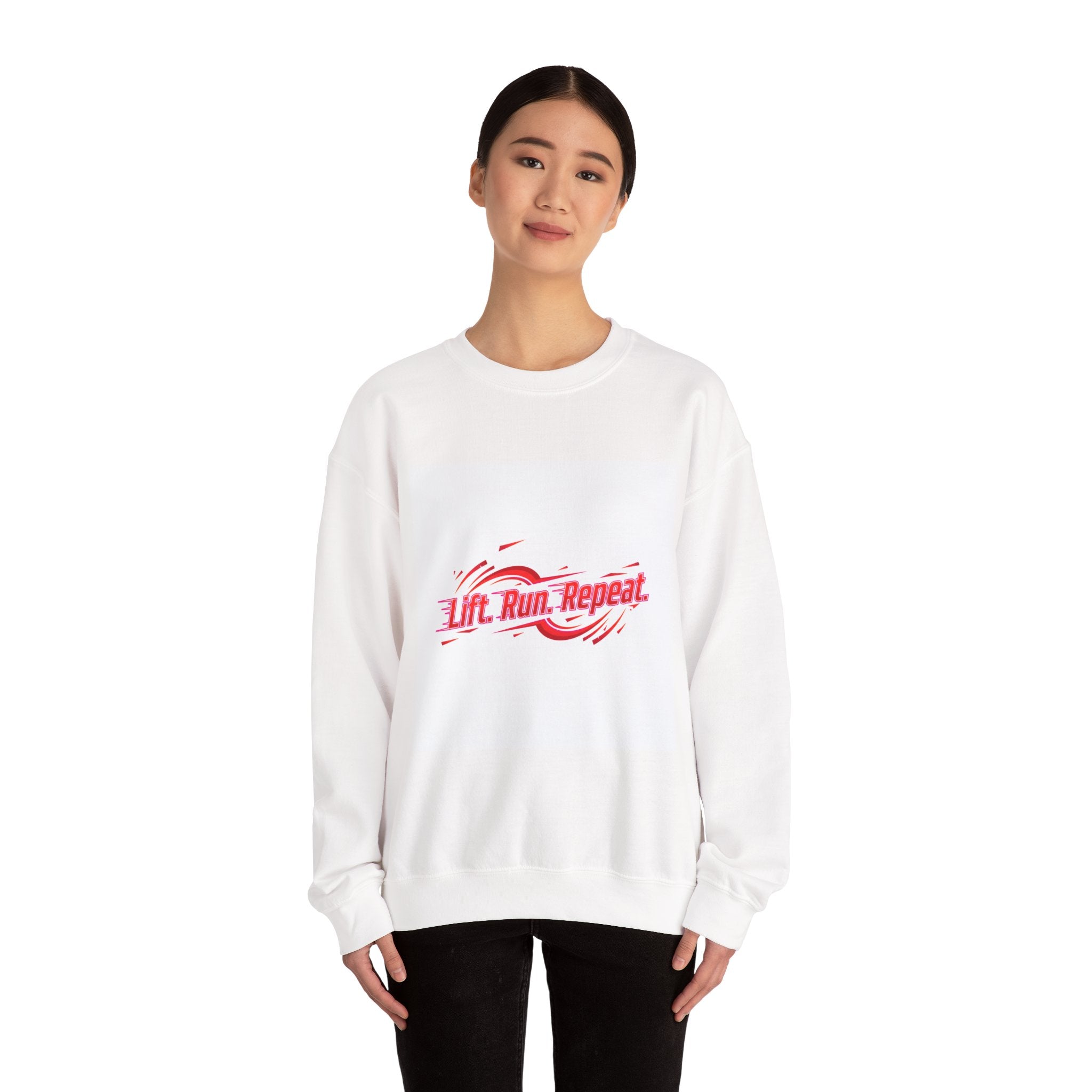 Lift. Run. Repeat. Sweatshirt | Fitness Shirt, Gym Motivation Activewear