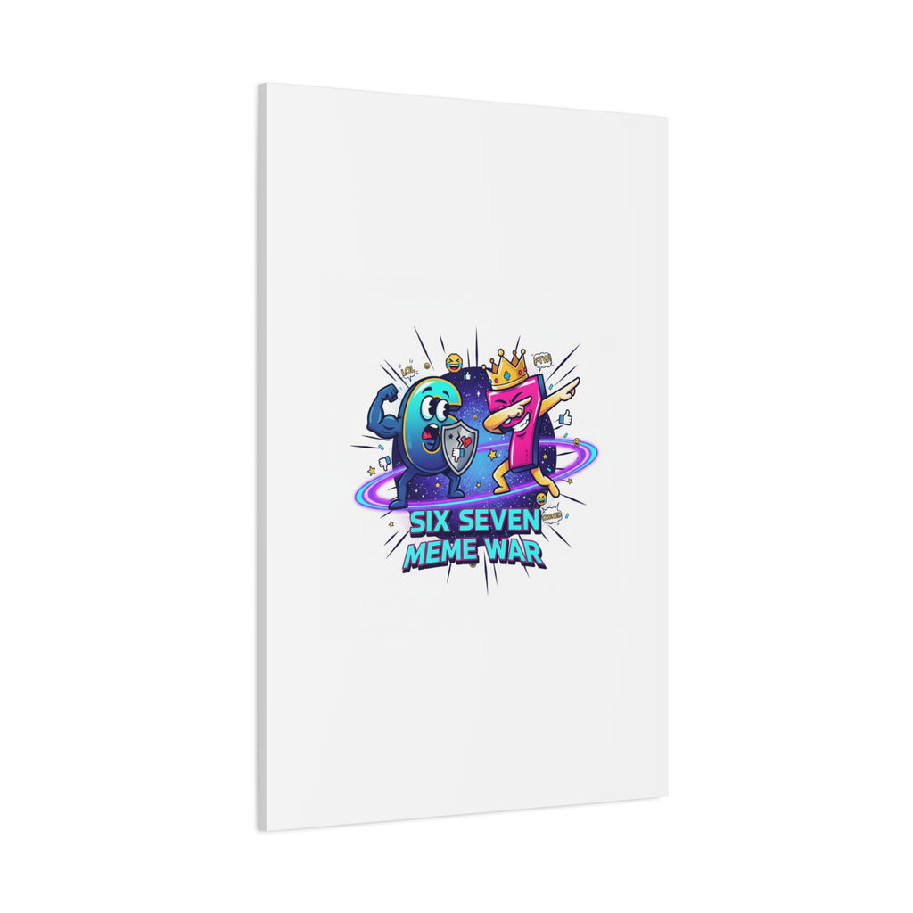 Six Seven Meme War Canvas | Legendary Internet Battle Art, Viral Culture Wall Decor