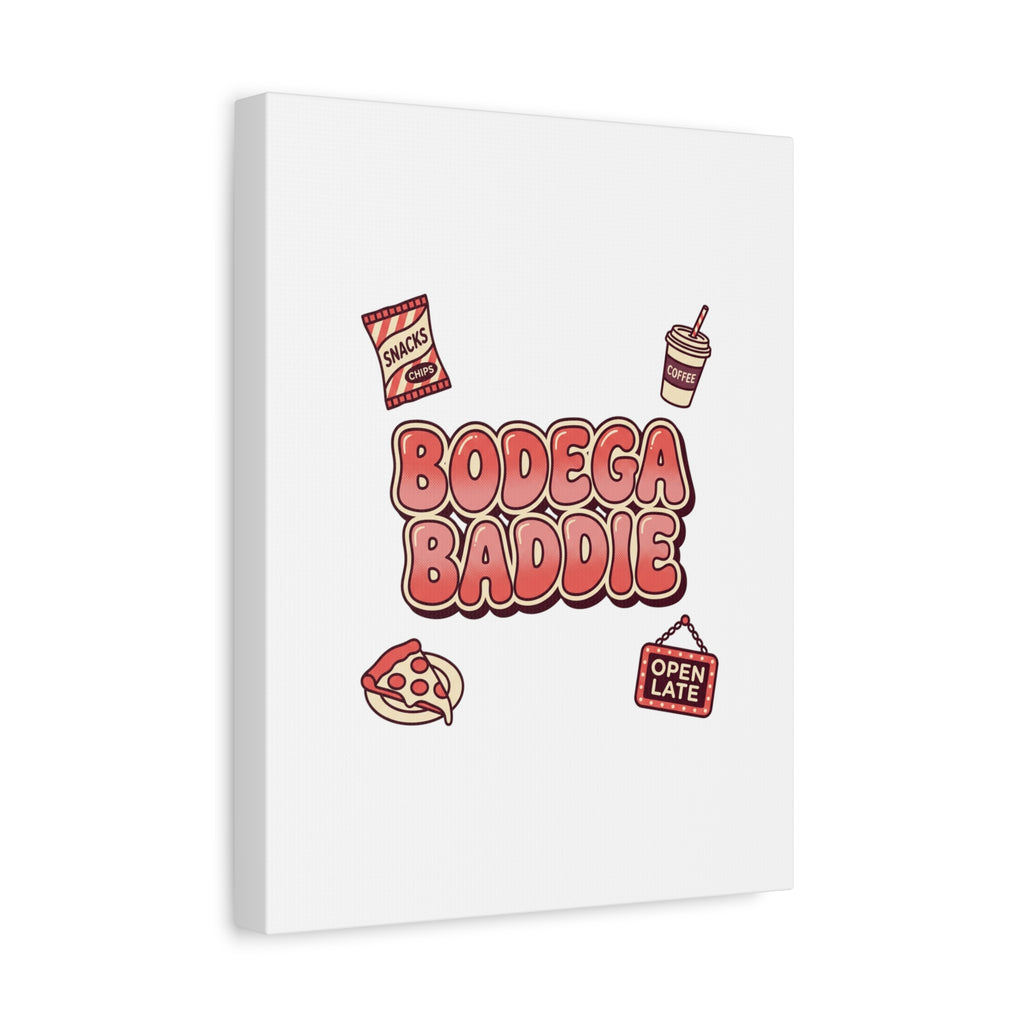 Bodega Baddie Matte Canvas, Stretched | NYC Y2K Corner Store Vibes