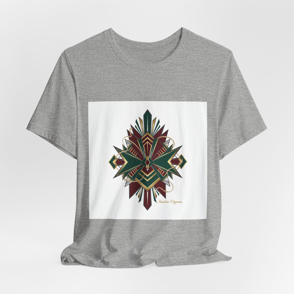 "Timeless Elegance" Art Deco Geometric T-Shirt | Vintage Luxury Graphic Tee
