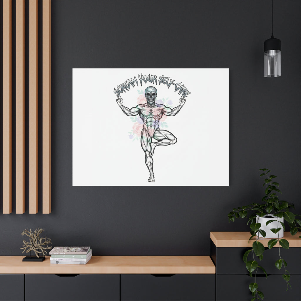 Scream Your Self-Care Canvas | Heavy Metal Wellness, Gothic Wellness Quote
