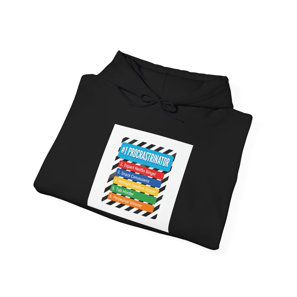 #1 Procrastinator Hoodie | Top-List Ranking Graphic, List Lover Apparel