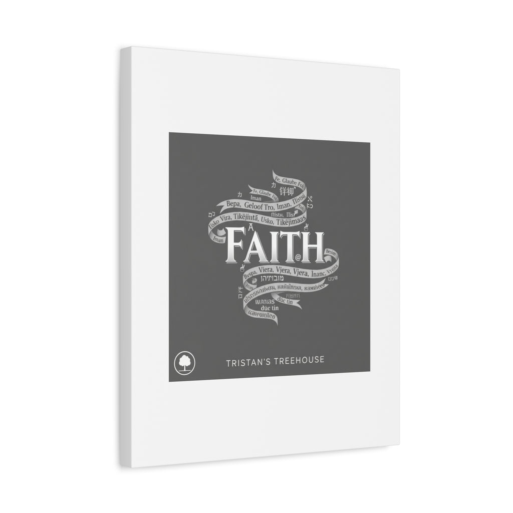 handwritten faith ribbon Canvas | sketch aesthetic, doodle design