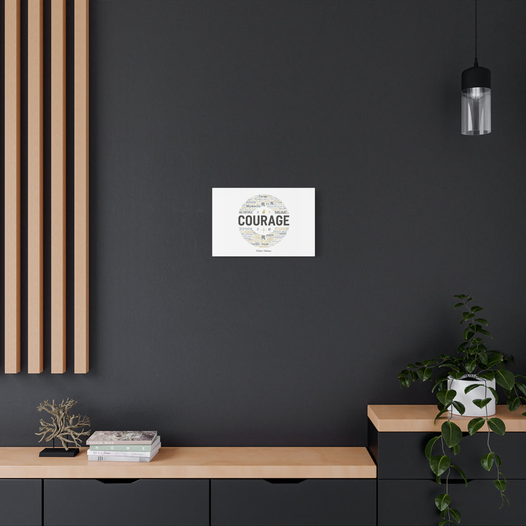 Courage Word Cloud Canvas | Fresh-Start Minimalism art print