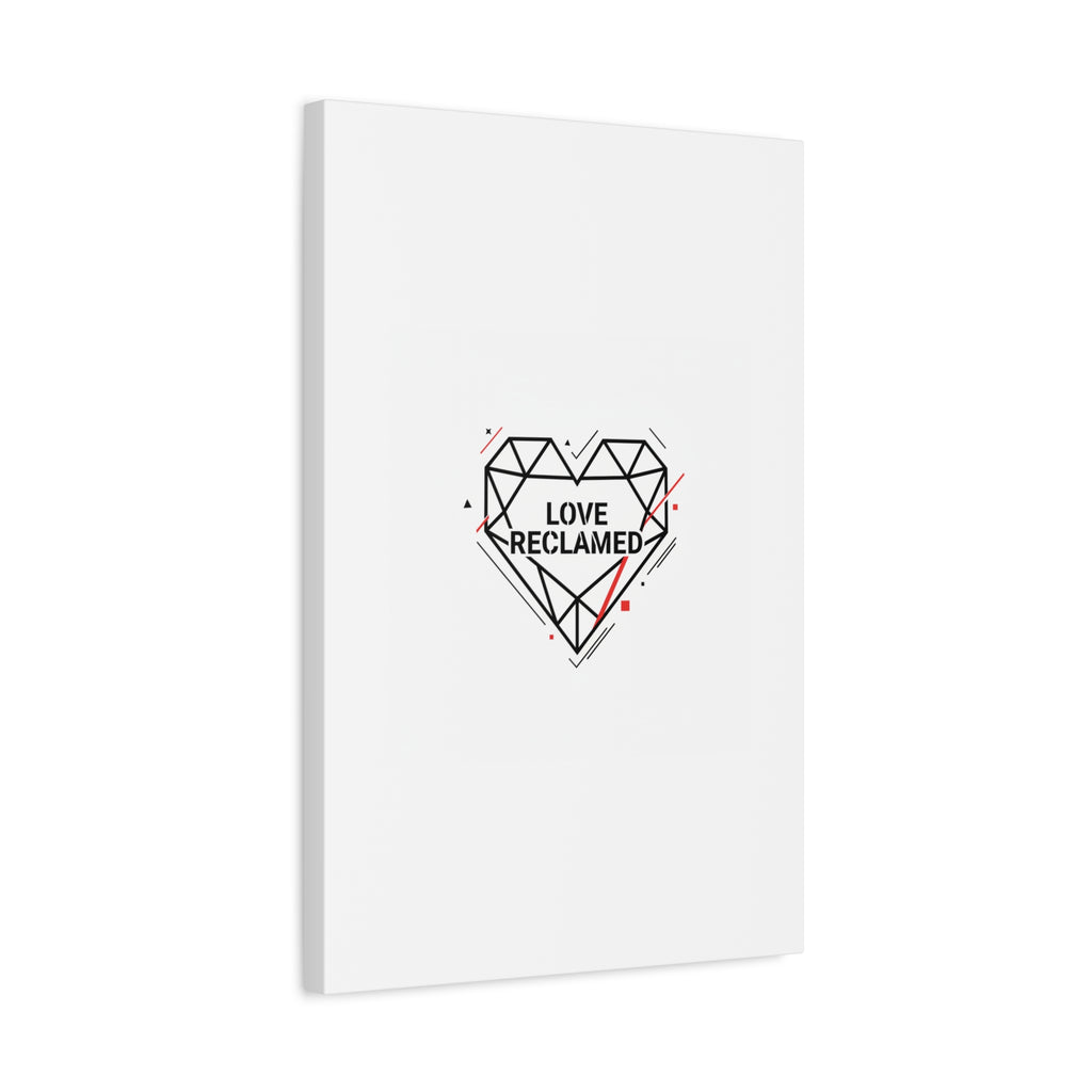 Love Reclaimed Canvas | modern heart design, minimalist love icon