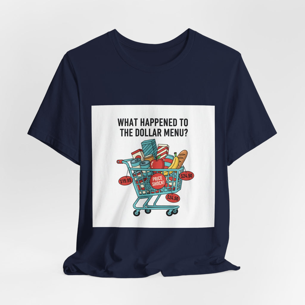 What Happened to the Dollar Menu Tee | grocery prices shirt, budget humor