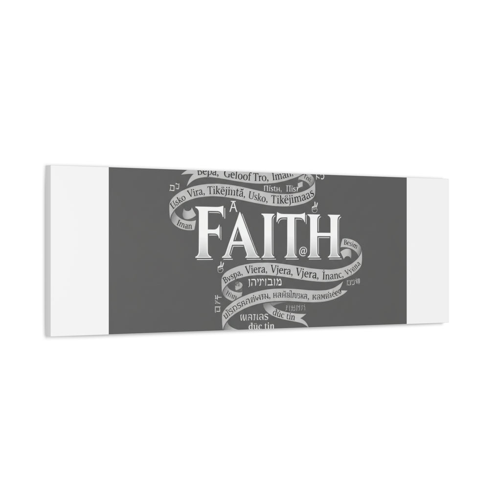 handwritten faith ribbon Canvas | sketch aesthetic, doodle design