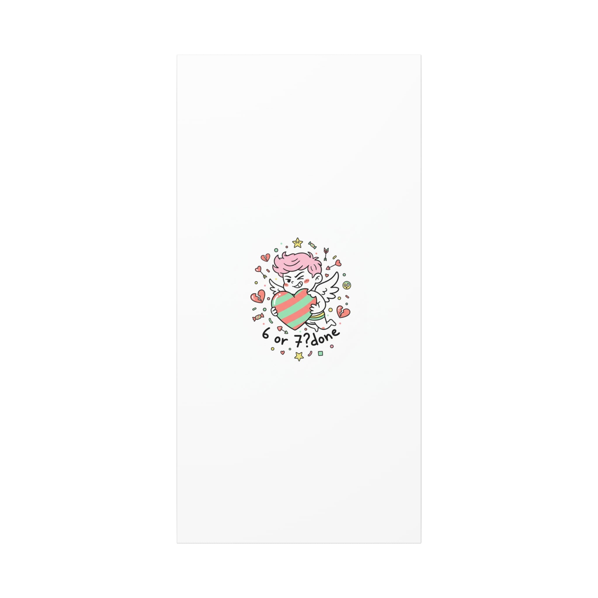 Weird Cupid heart illustration Canvas | Weird Valentine, quirky chaotic love