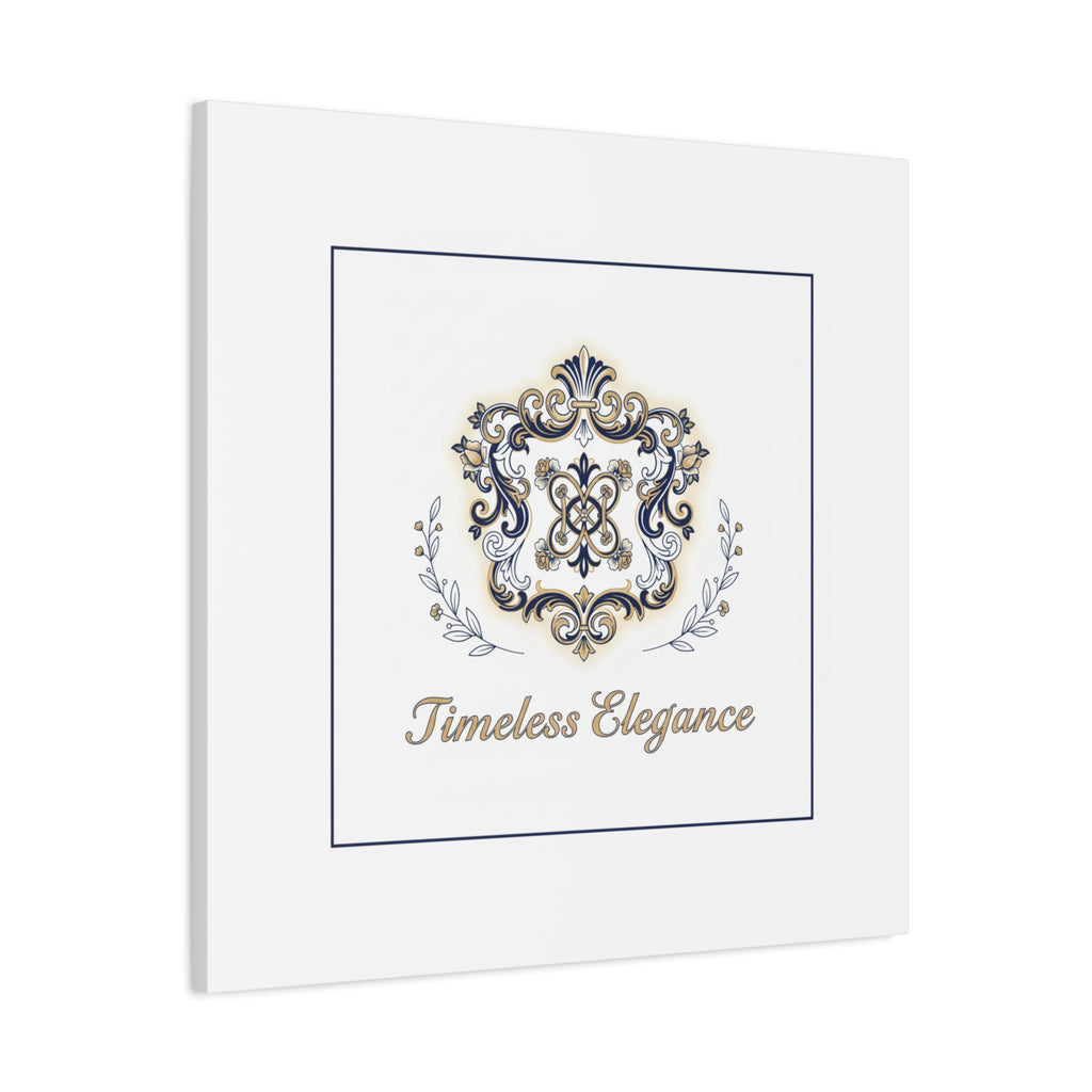 Ornate Brooch Emblem Canvas | Vintage Formalwear Accents, Baroque Print
