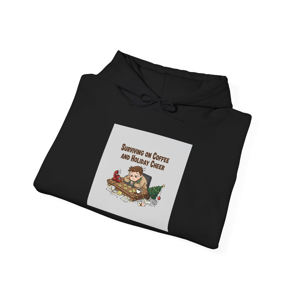 festive but tired hoodie | holiday stress shirt, burnout meme