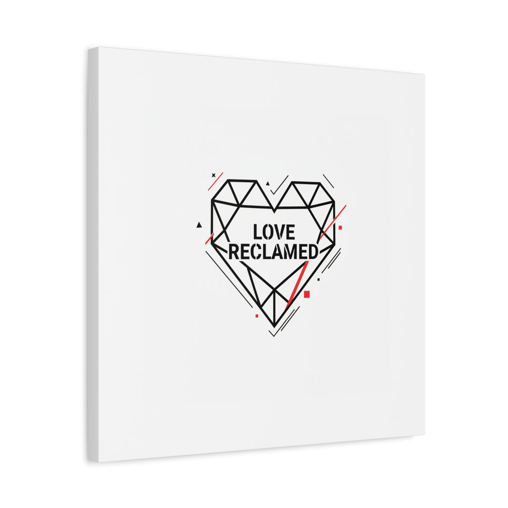 Love Reclaimed Canvas | modern heart design, minimalist love icon