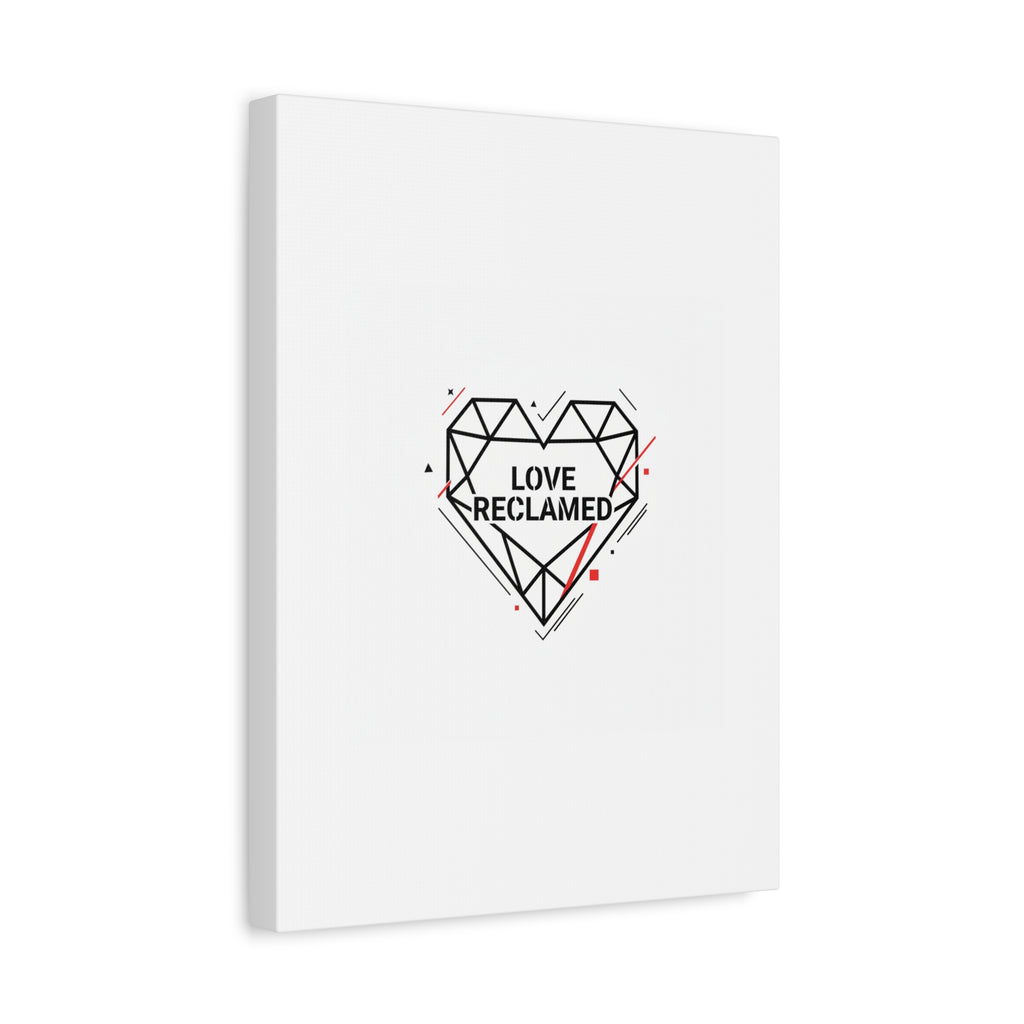 Love Reclaimed Canvas | modern heart design, minimalist love icon