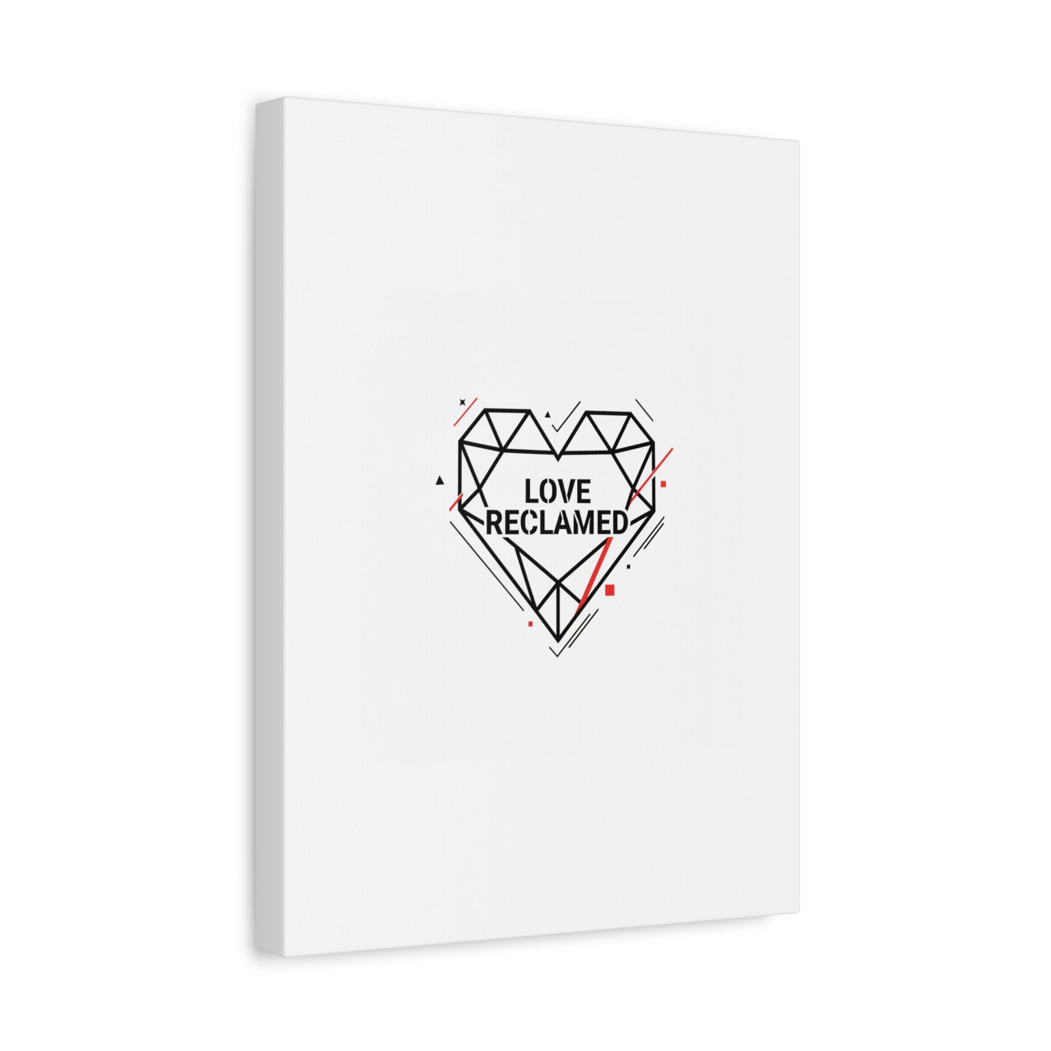 Love Reclaimed Canvas | modern heart design, minimalist love icon