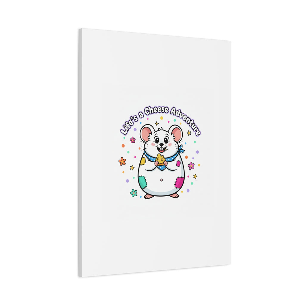 Life's a Cheese Adventure Canvas | Rodent-Core rat art print