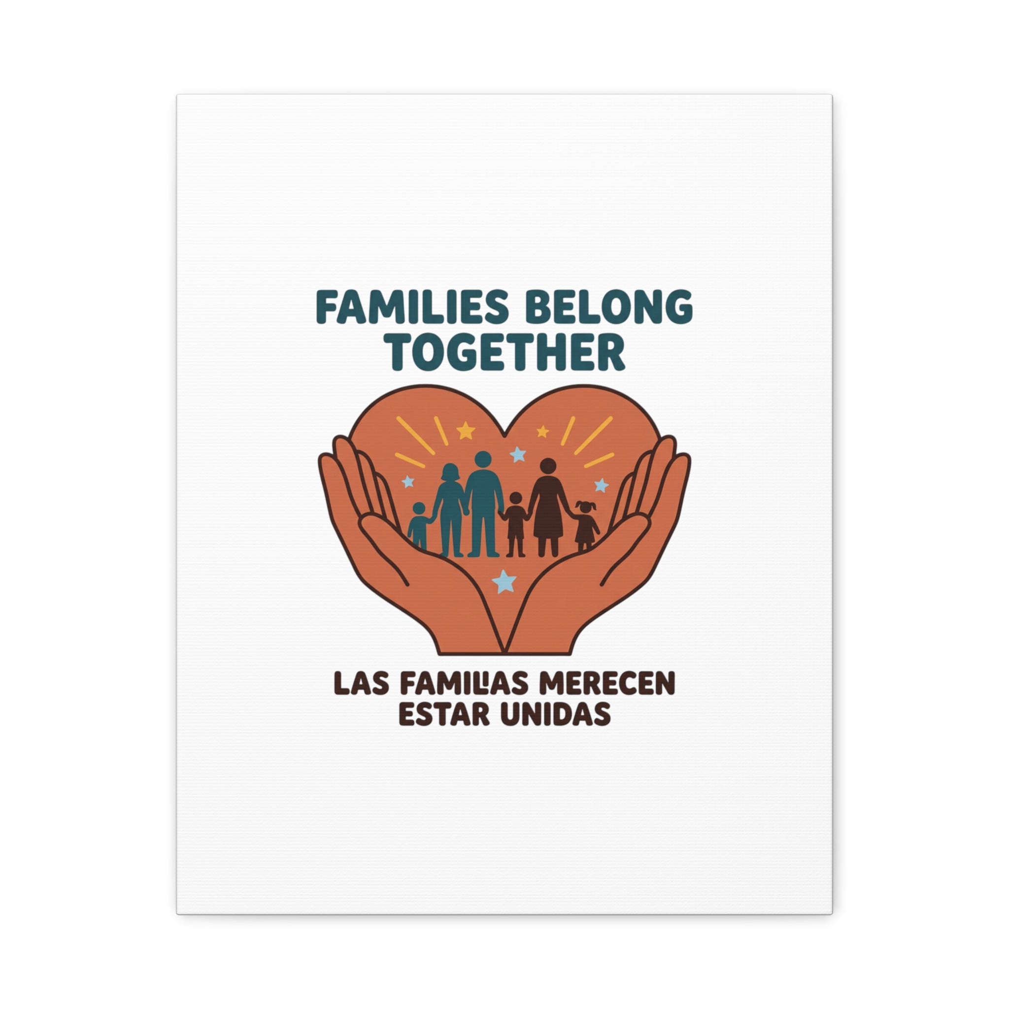 Families Belong Together Canvas | Family Unity, Bilingual Solidarity