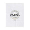 Courage word circle Velveteen Blanket | Fresh-Start minimal blank slate design