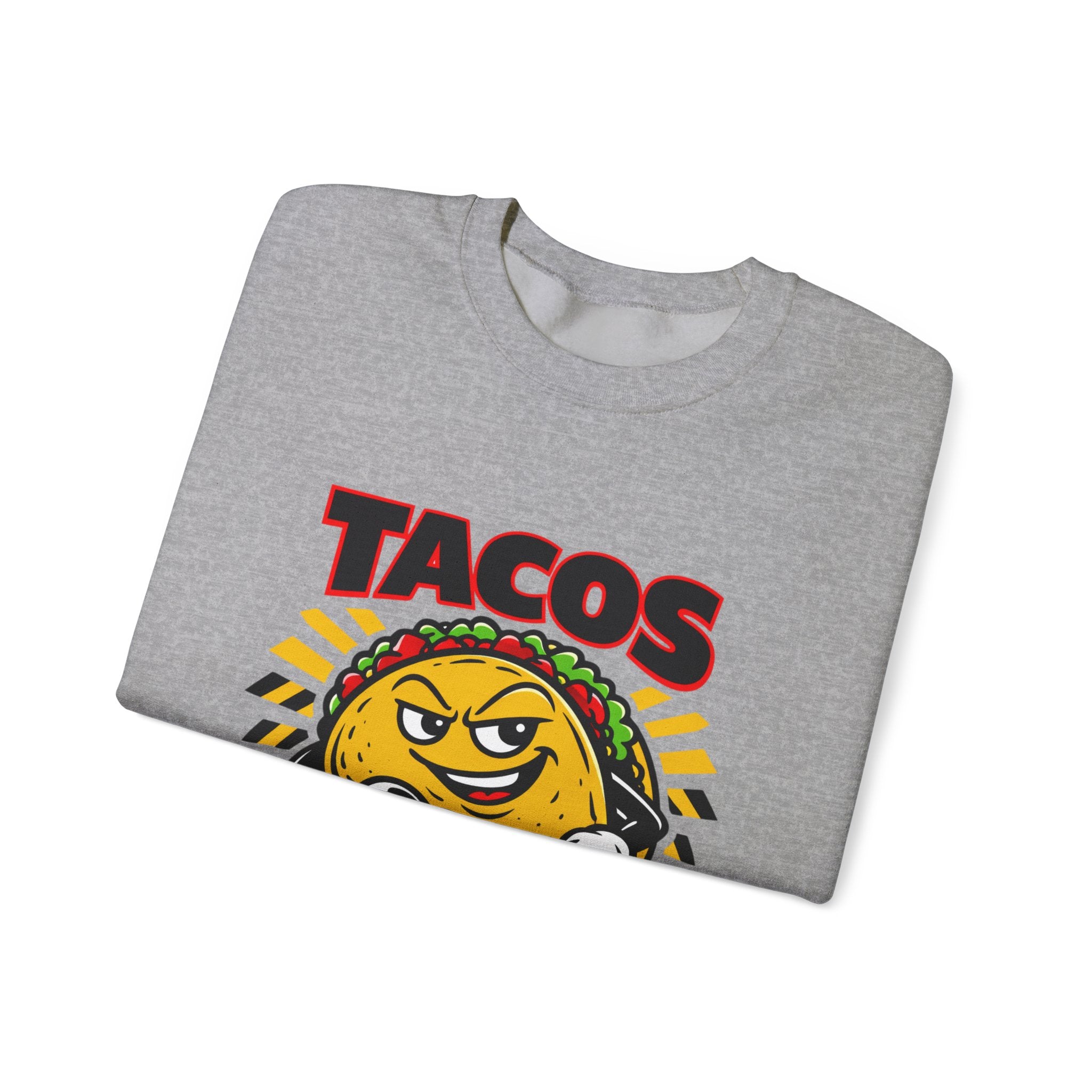 Tacos Not Tariffs Sweatshirt | taco pun, tariff protest typography