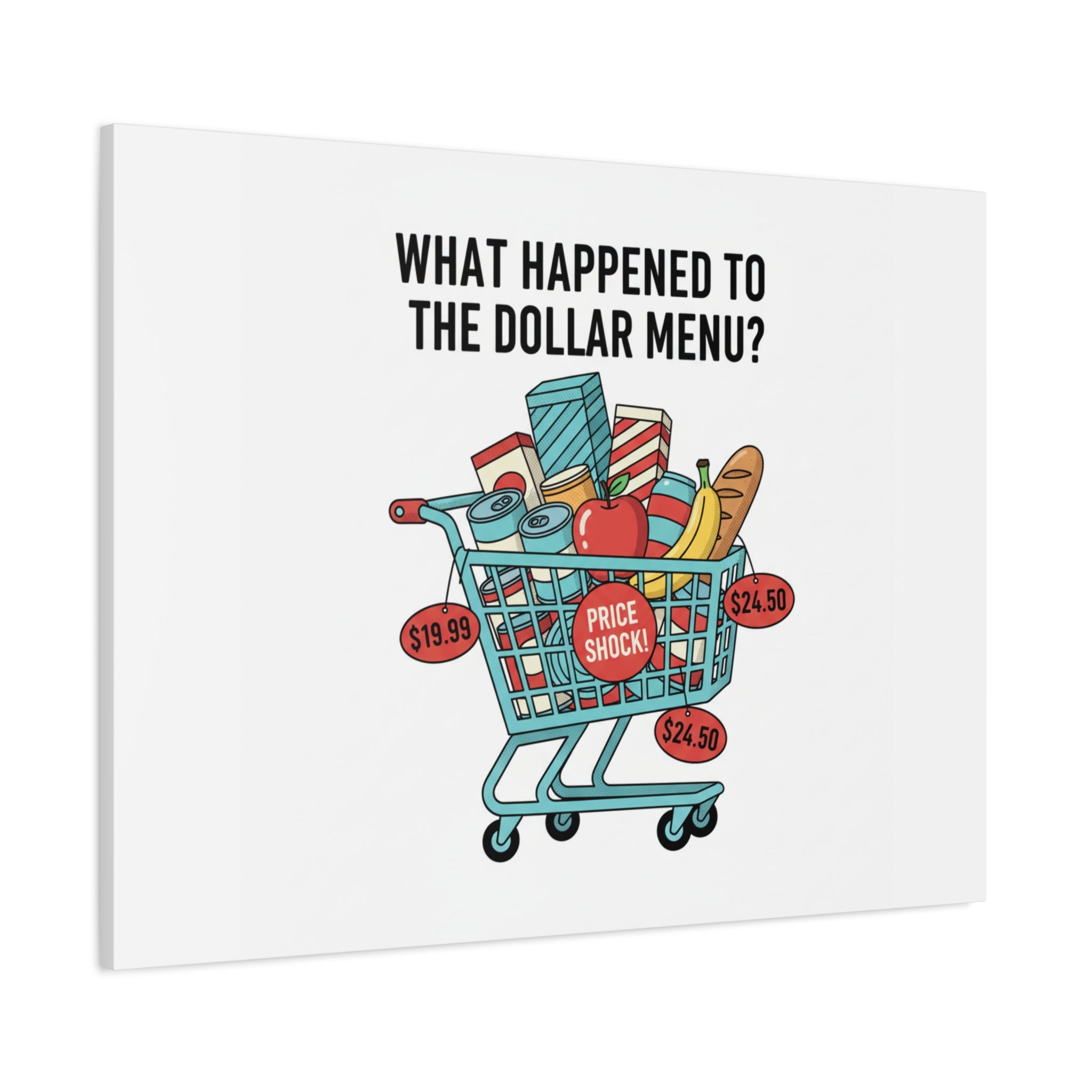 What Happened to the Dollar Menu? Canvas | Grocery Prices Meme, Price Shock Wall Art