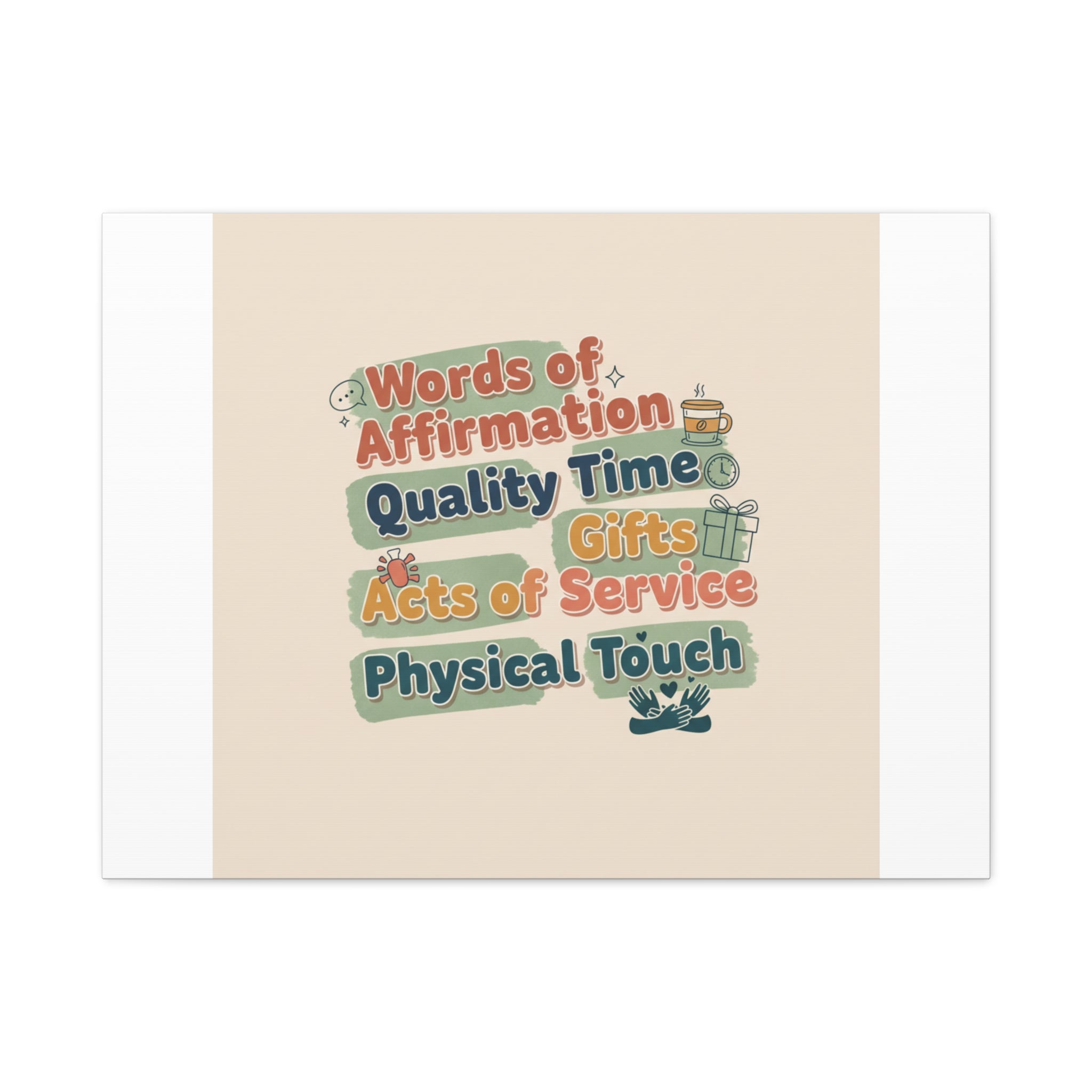 Love Languages List Matte Canvas Wall Art | love language meme, relationship humor